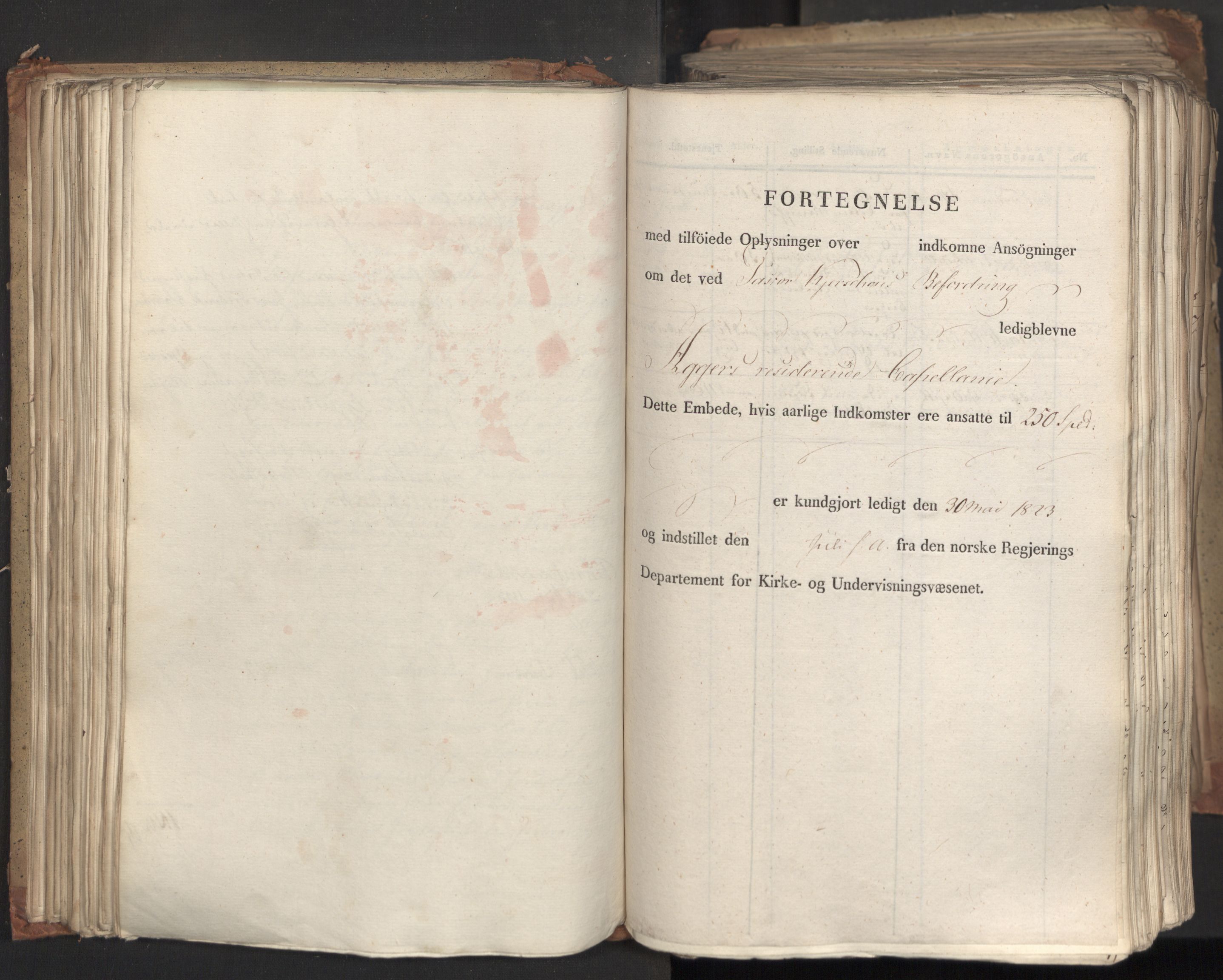 Statsrådsavdelingen i Stockholm, AV/RA-S-1003/D/Da/L0035: Regjeringsinnstillinger nr. 541-840, 1823, p. 132