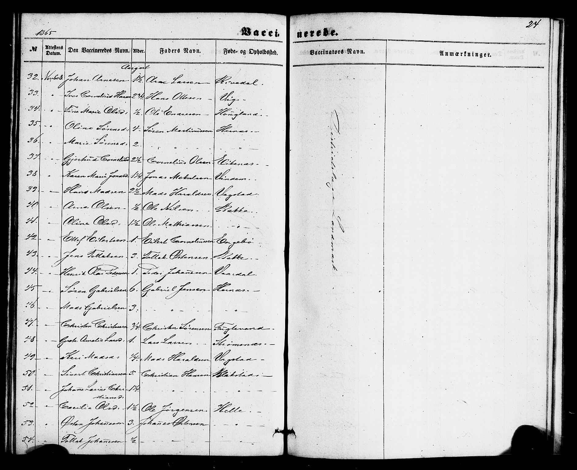 Fjaler sokneprestembete, AV/SAB-A-79801/H/Haa/Haaa/L0011: Parish register (official) no. A 11, 1860-1867, p. 24
