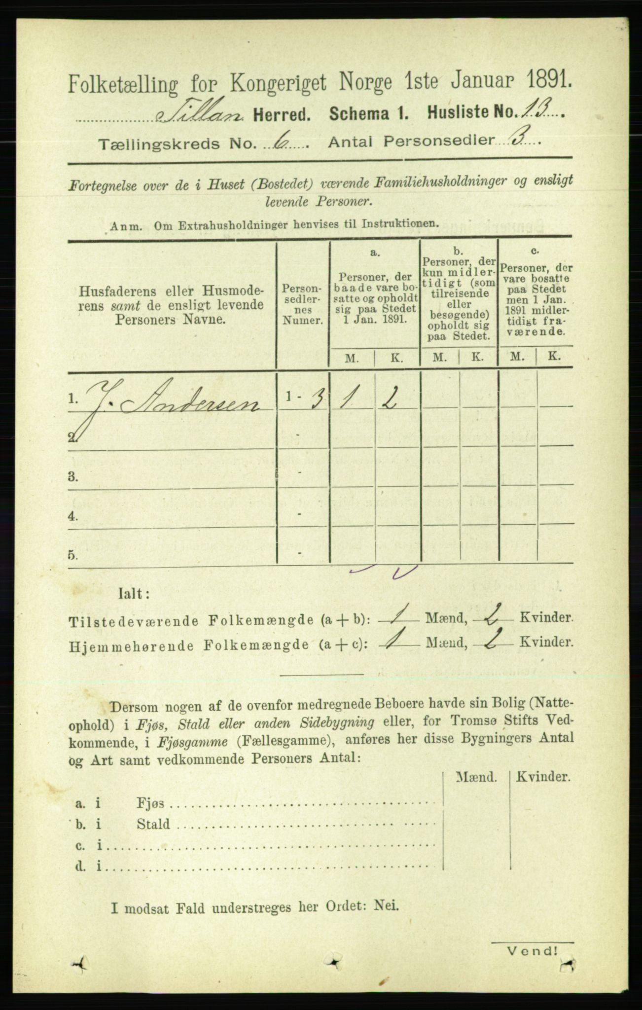 RA, 1891 census for 1616 Fillan, 1891, p. 1232