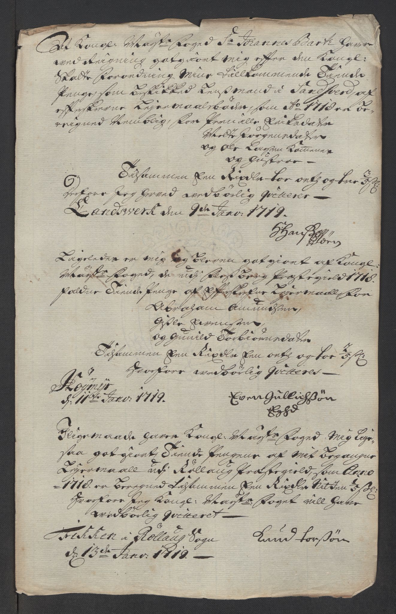 Rentekammeret inntil 1814, Reviderte regnskaper, Fogderegnskap, RA/EA-4092/R24/L1594: Fogderegnskap Numedal og Sandsvær, 1718, p. 306