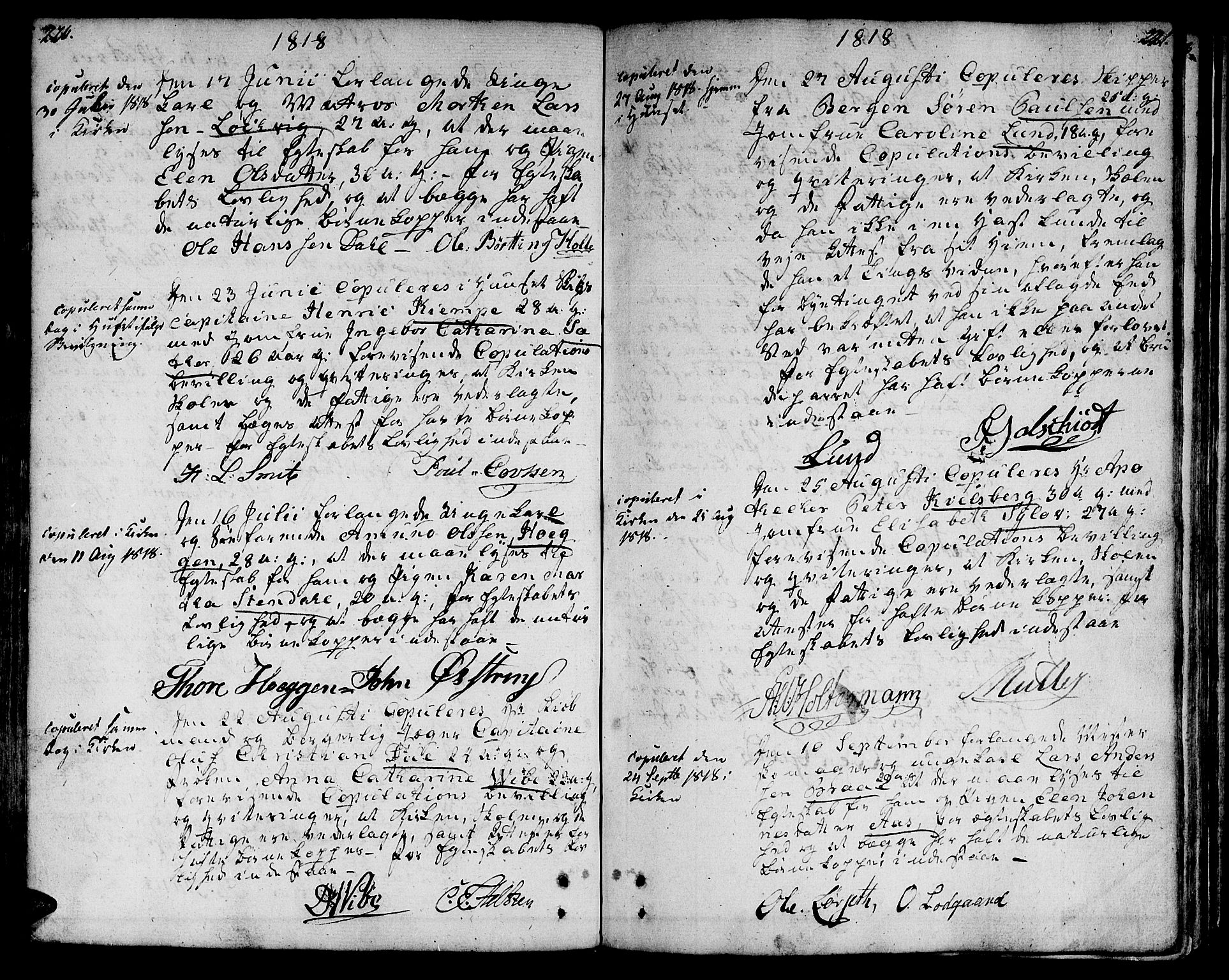 Ministerialprotokoller, klokkerbøker og fødselsregistre - Sør-Trøndelag, SAT/A-1456/601/L0042: Parish register (official) no. 601A10, 1802-1830, p. 220-221