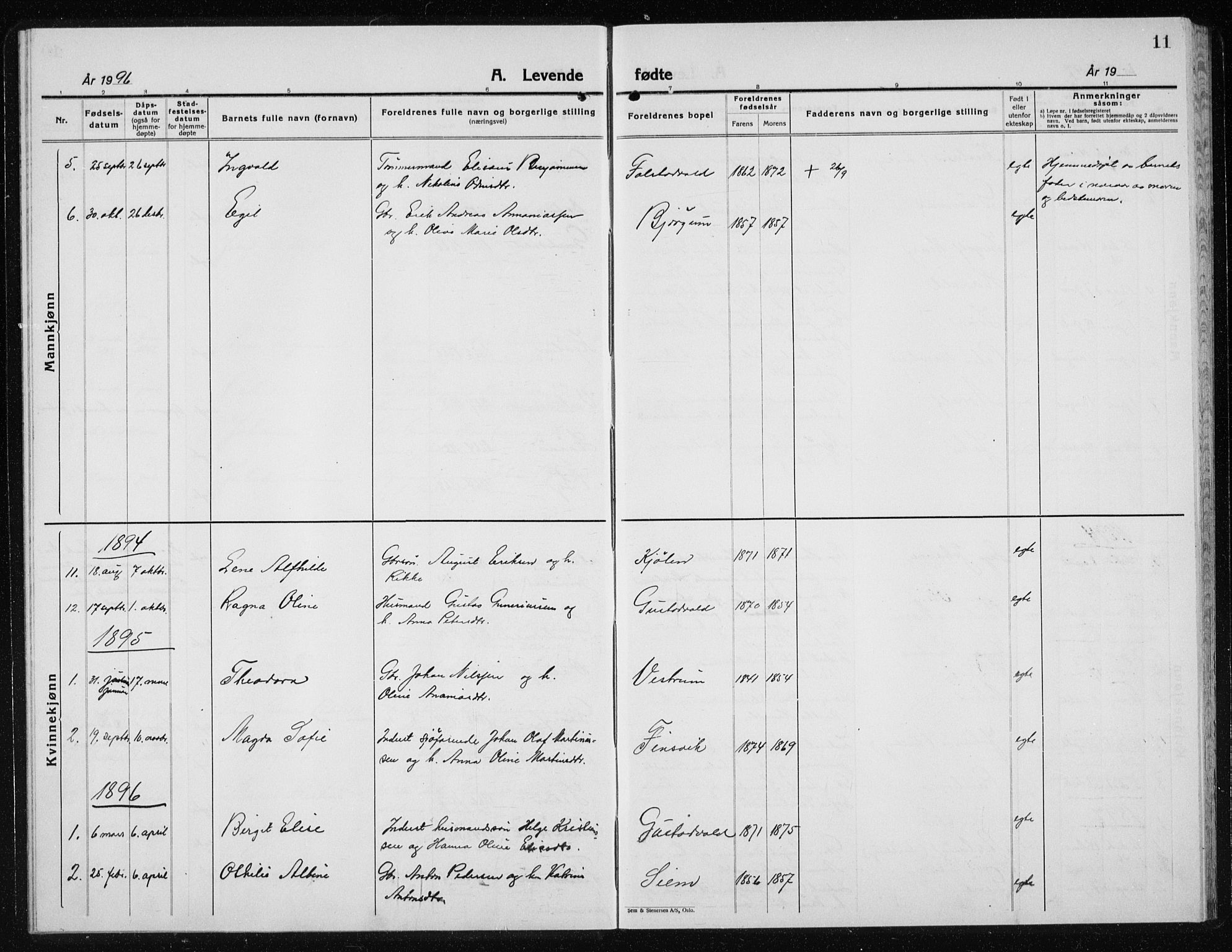 Ministerialprotokoller, klokkerbøker og fødselsregistre - Nord-Trøndelag, SAT/A-1458/719/L0180: Parish register (copy) no. 719C01, 1878-1940, p. 11