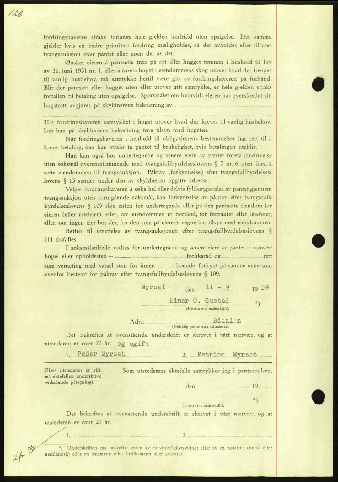 Nordmøre sorenskriveri, AV/SAT-A-4132/1/2/2Ca: Mortgage book no. B86, 1939-1940, Diary no: : 2817/1939