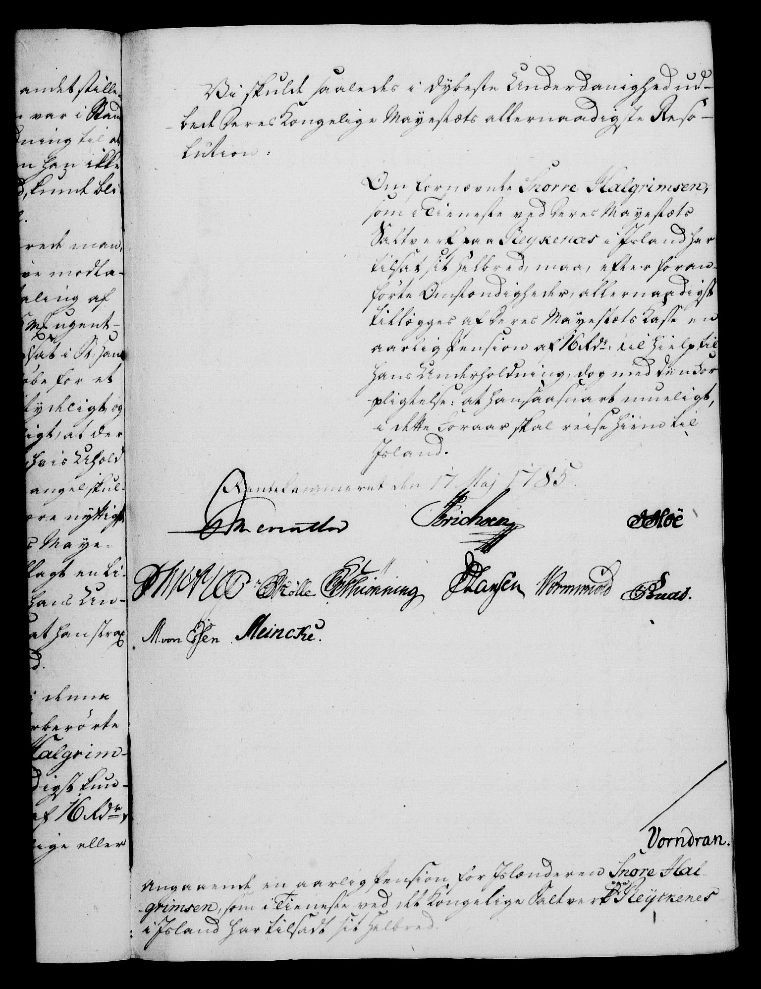 Rentekammeret, Kammerkanselliet, RA/EA-3111/G/Gf/Gfa/L0067: Norsk relasjons- og resolusjonsprotokoll (merket RK 52.67), 1785, p. 476