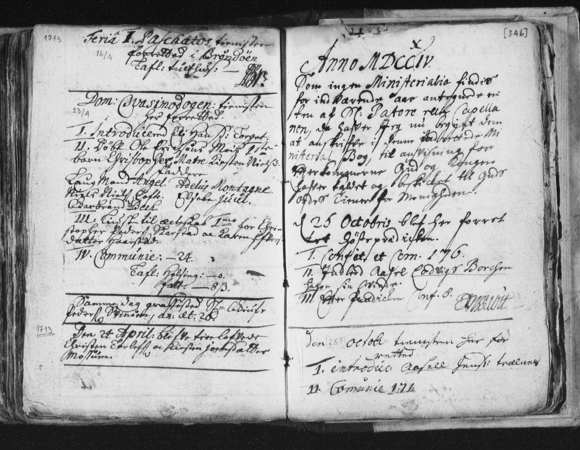 Ministerialprotokoller, klokkerbøker og fødselsregistre - Nordland, SAT/A-1459/813/L0192: Parish register (official) no. 813A02, 1677-1718, p. 346