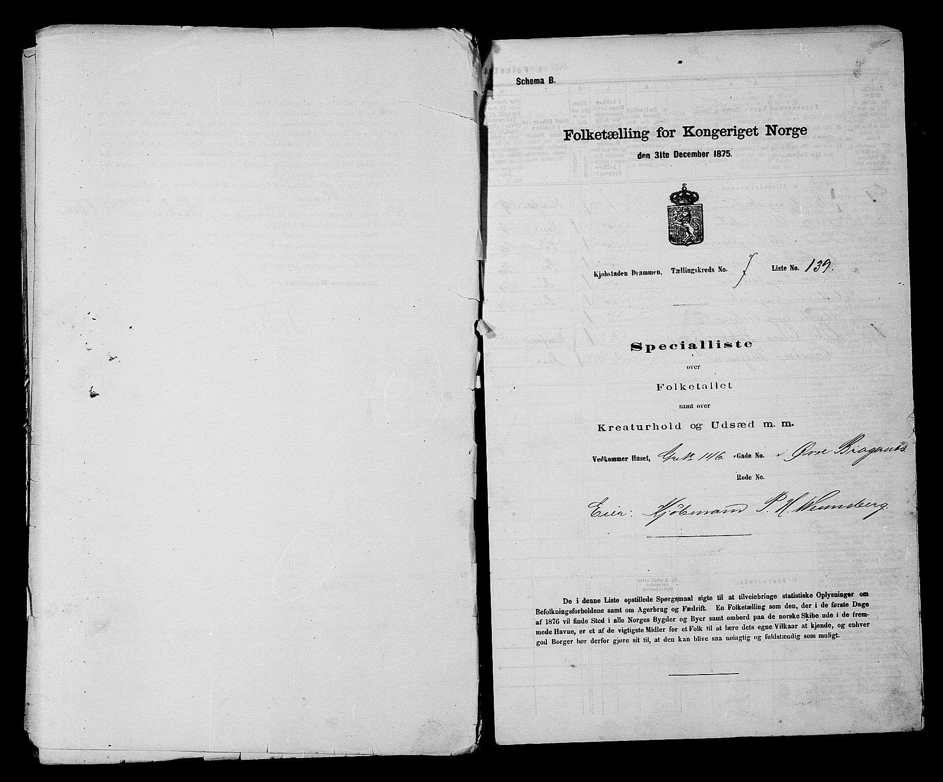 SAKO, 1875 census for 0602 Drammen, 1875, p. 622