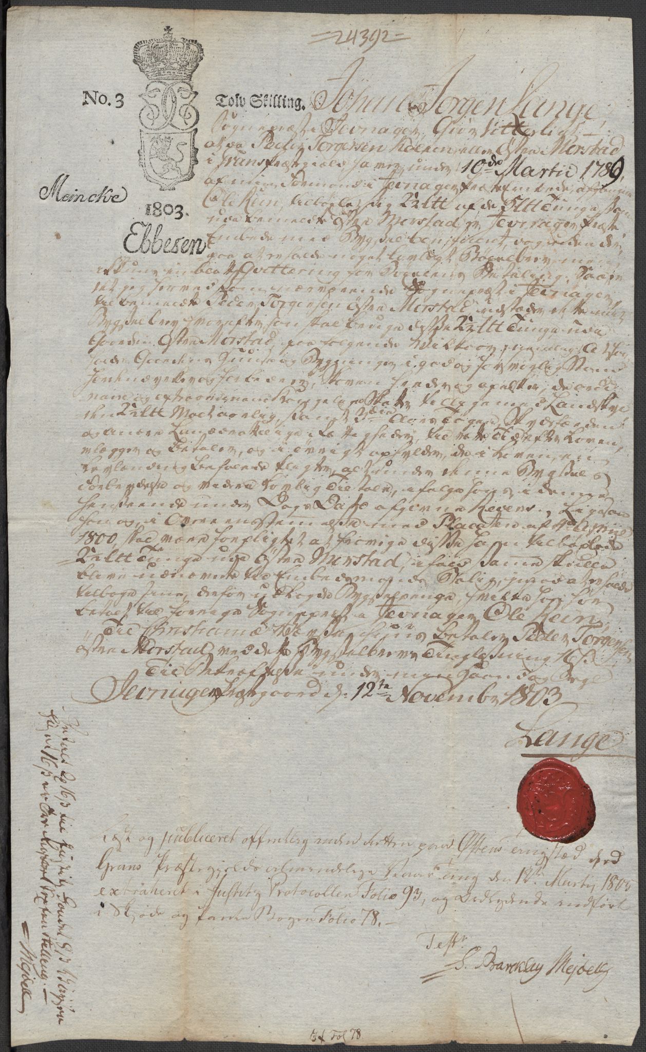 Riksarkivets diplomsamling, RA/EA-5965/F15/L0014: Prestearkiv - Oppland, 1696-1879, p. 186