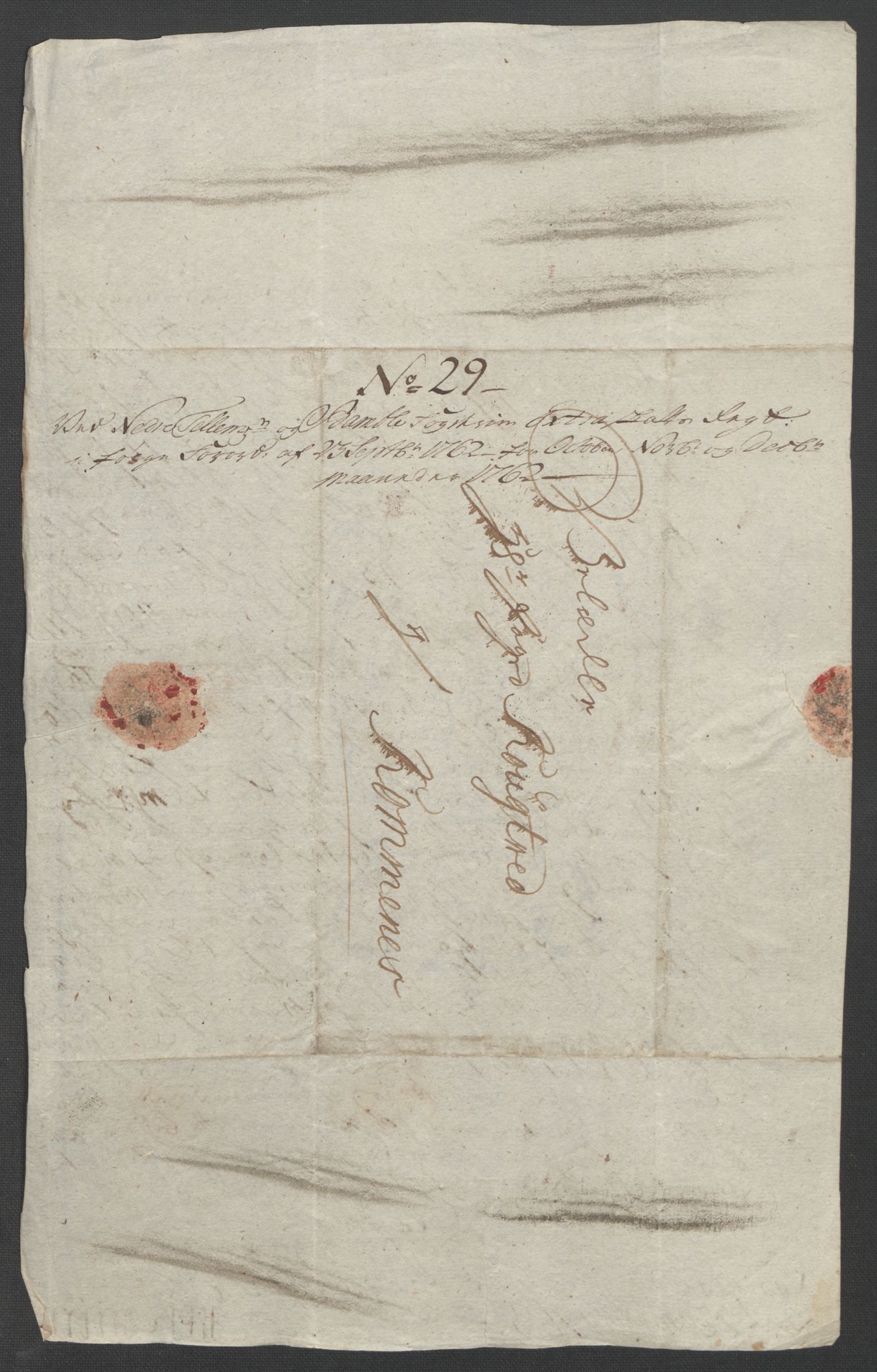 Rentekammeret inntil 1814, Reviderte regnskaper, Fogderegnskap, AV/RA-EA-4092/R37/L2239: Ekstraskatten Nedre Telemark og Bamble, 1762-1763, p. 261