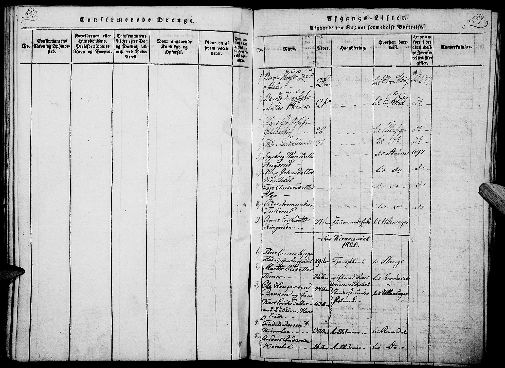 Nord-Odal prestekontor, SAH/PREST-032/H/Ha/Haa/L0001: Parish register (official) no. 1, 1819-1838, p. 550-551