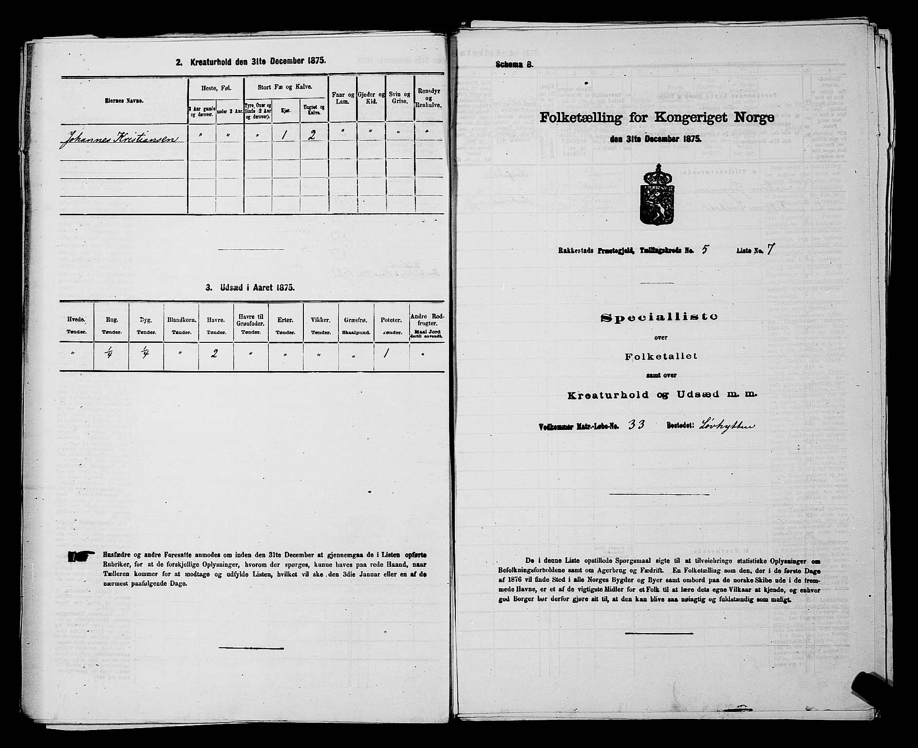 RA, 1875 census for 0128P Rakkestad, 1875, p. 615