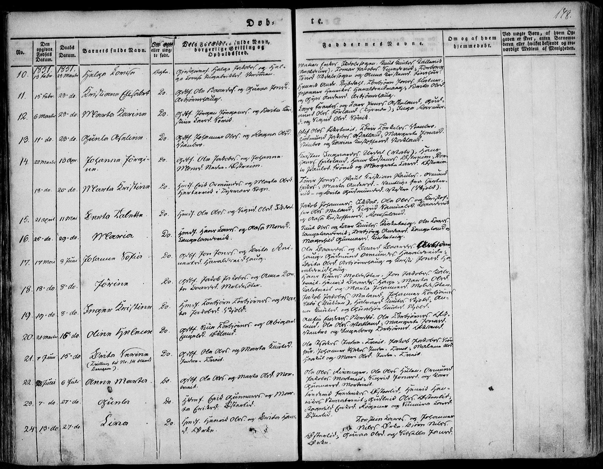 Skjold sokneprestkontor, AV/SAST-A-101847/H/Ha/Haa/L0006: Parish register (official) no. A 6.1, 1835-1858, p. 178