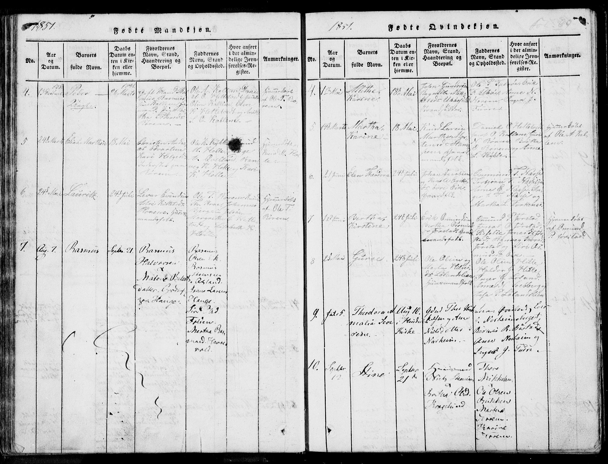 Nedstrand sokneprestkontor, AV/SAST-A-101841/01/IV: Parish register (official) no. A 7, 1816-1870, p. 69