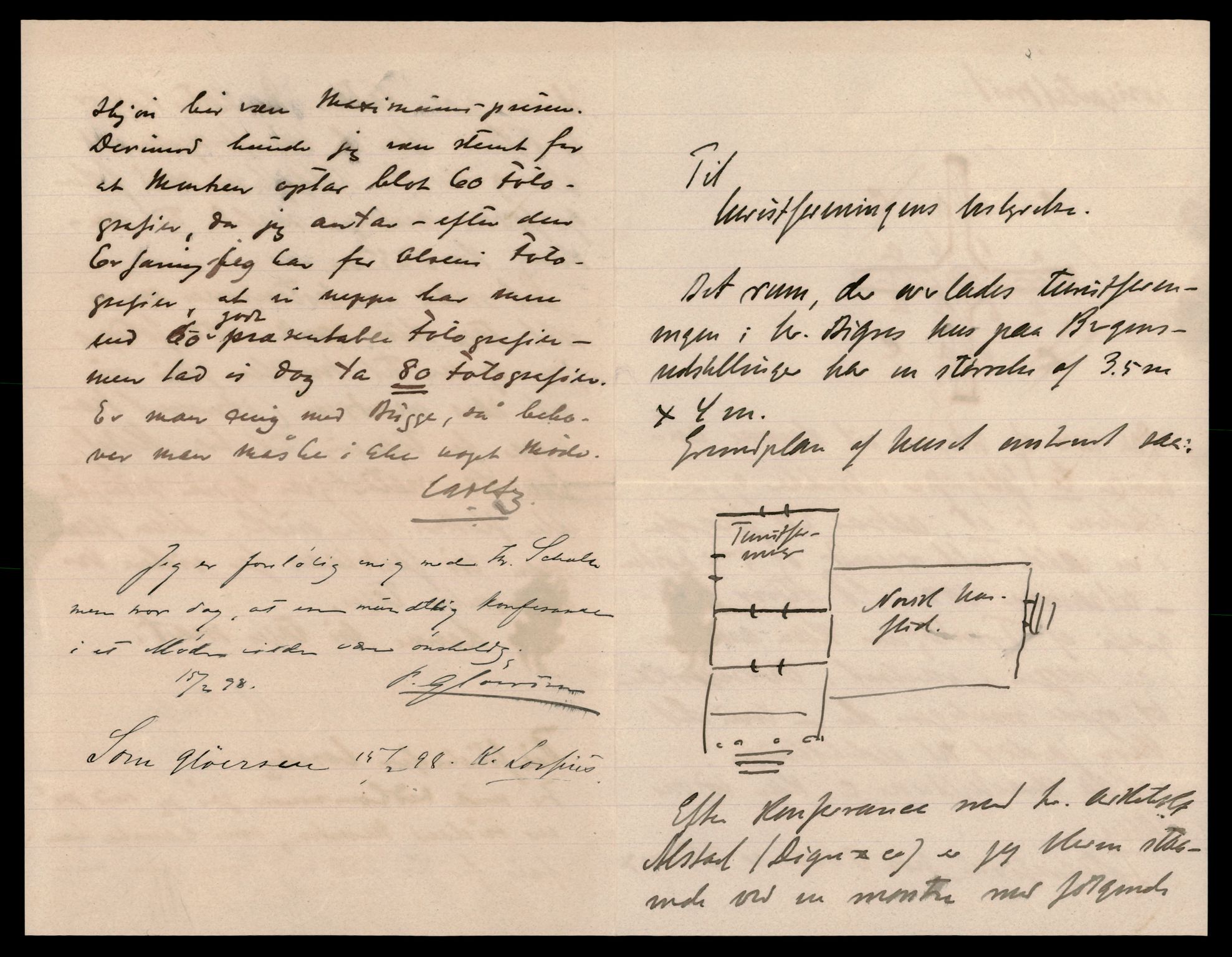 Trondhjems turistforening, AV/SAT-PA-0669/Da/L0005: Korrespondanse, 1898-1901, p. 157