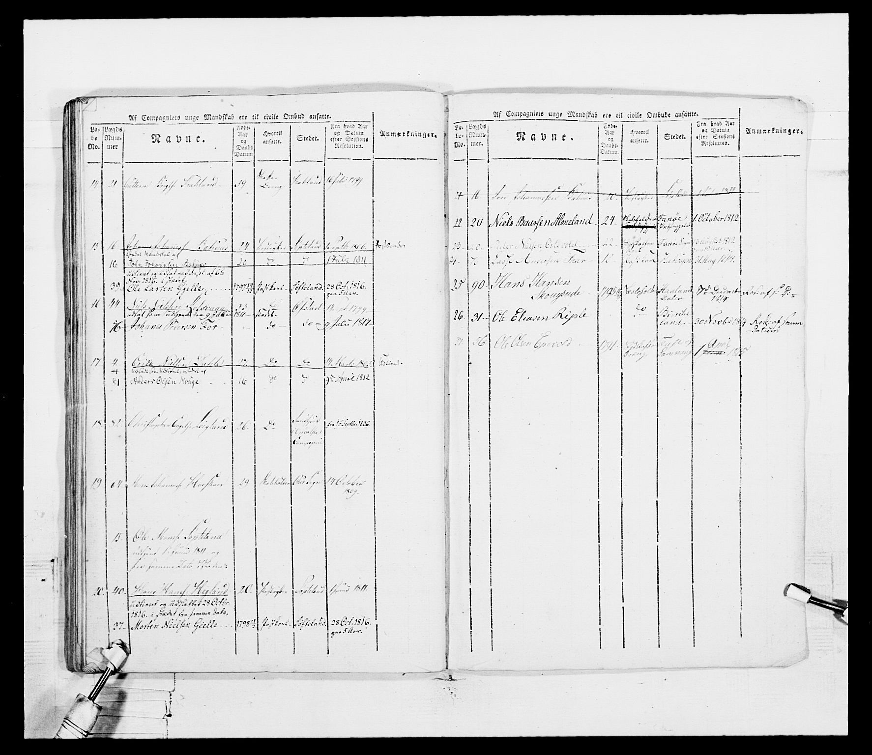 Generalitets- og kommissariatskollegiet, Det kongelige norske kommissariatskollegium, AV/RA-EA-5420/E/Eh/L0099: Bergenhusiske nasjonale infanteriregiment, 1812, p. 227