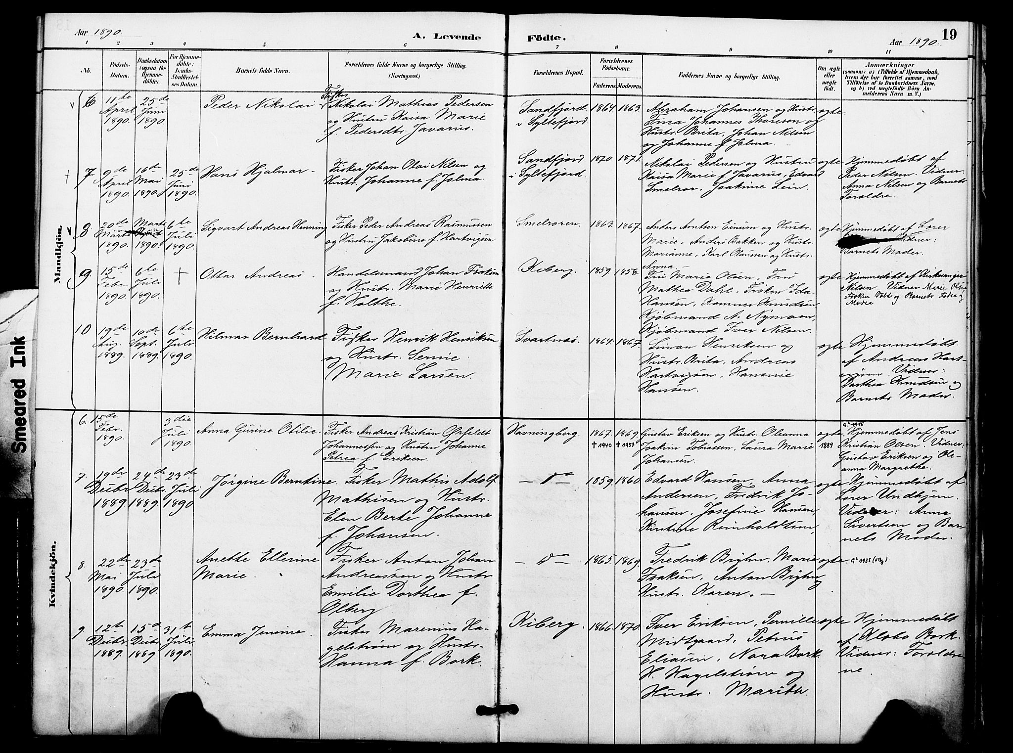 Vardø sokneprestkontor, AV/SATØ-S-1332/H/Ha/L0009kirke: Parish register (official) no. 9, 1887-1898, p. 19