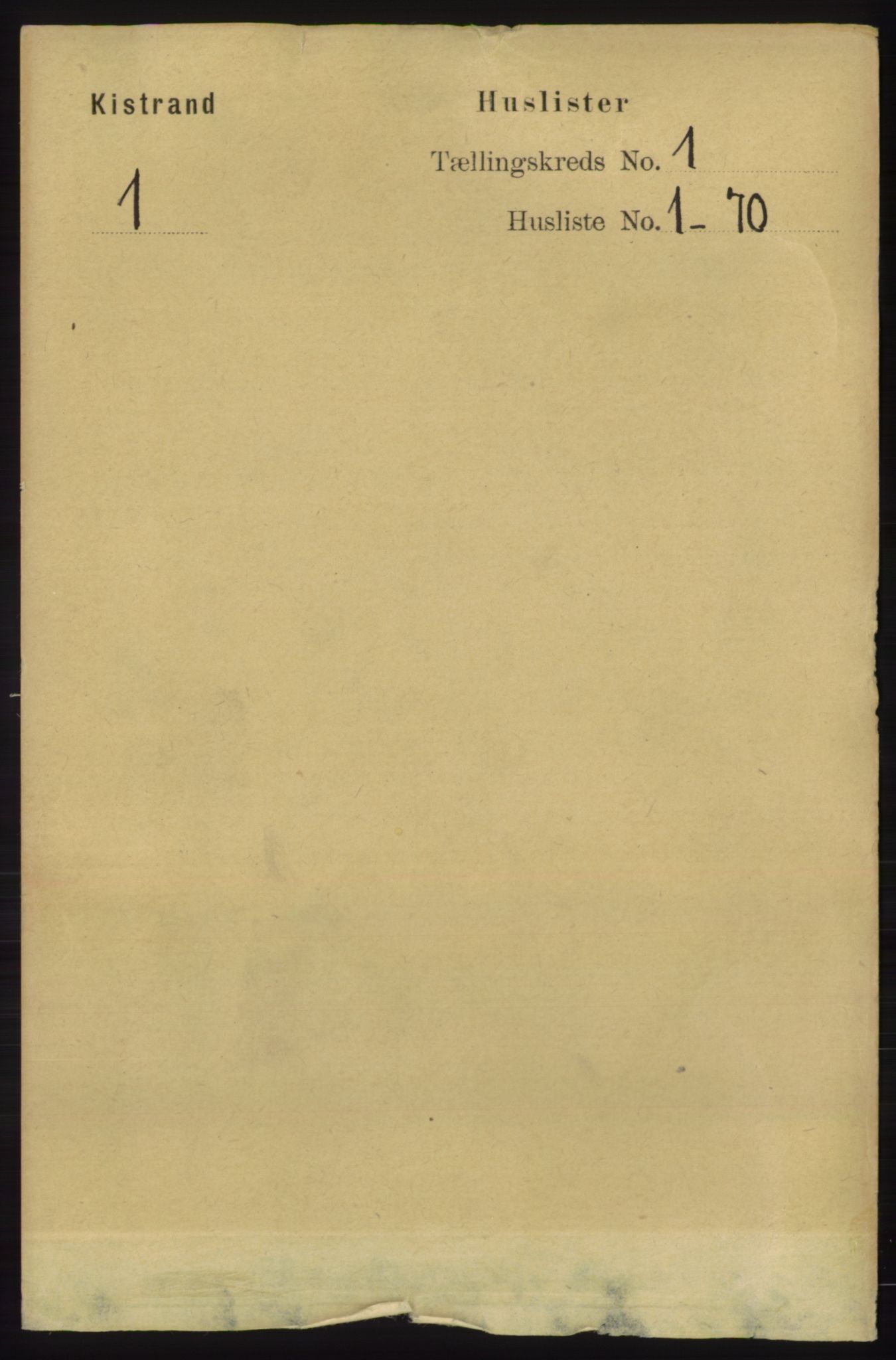 RA, 1891 census for 2020 Kistrand, 1891, p. 13