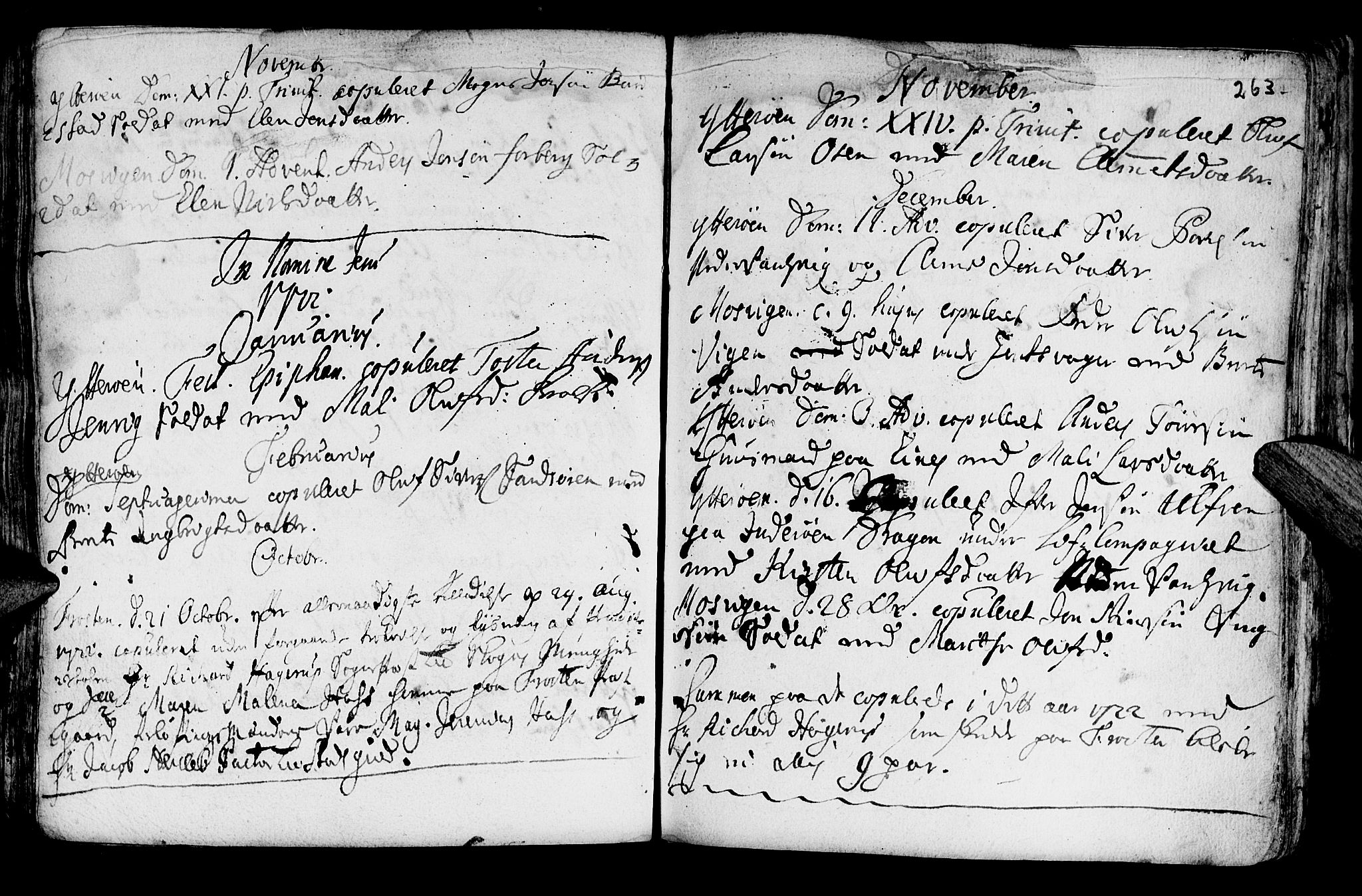 Ministerialprotokoller, klokkerbøker og fødselsregistre - Nord-Trøndelag, SAT/A-1458/722/L0215: Parish register (official) no. 722A02, 1718-1755, p. 263