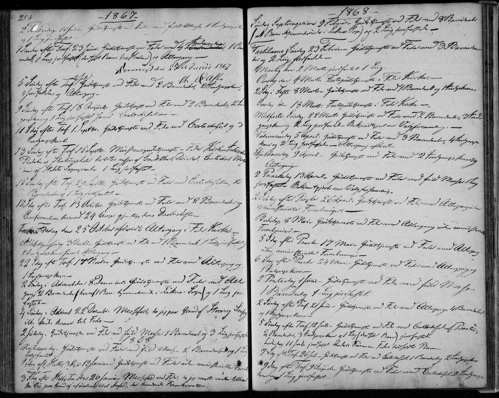 Kvinesdal sokneprestkontor, AV/SAK-1111-0026/F/Fa/Faa/L0002: Parish register (official) no. A 2, 1850-1876, p. 254
