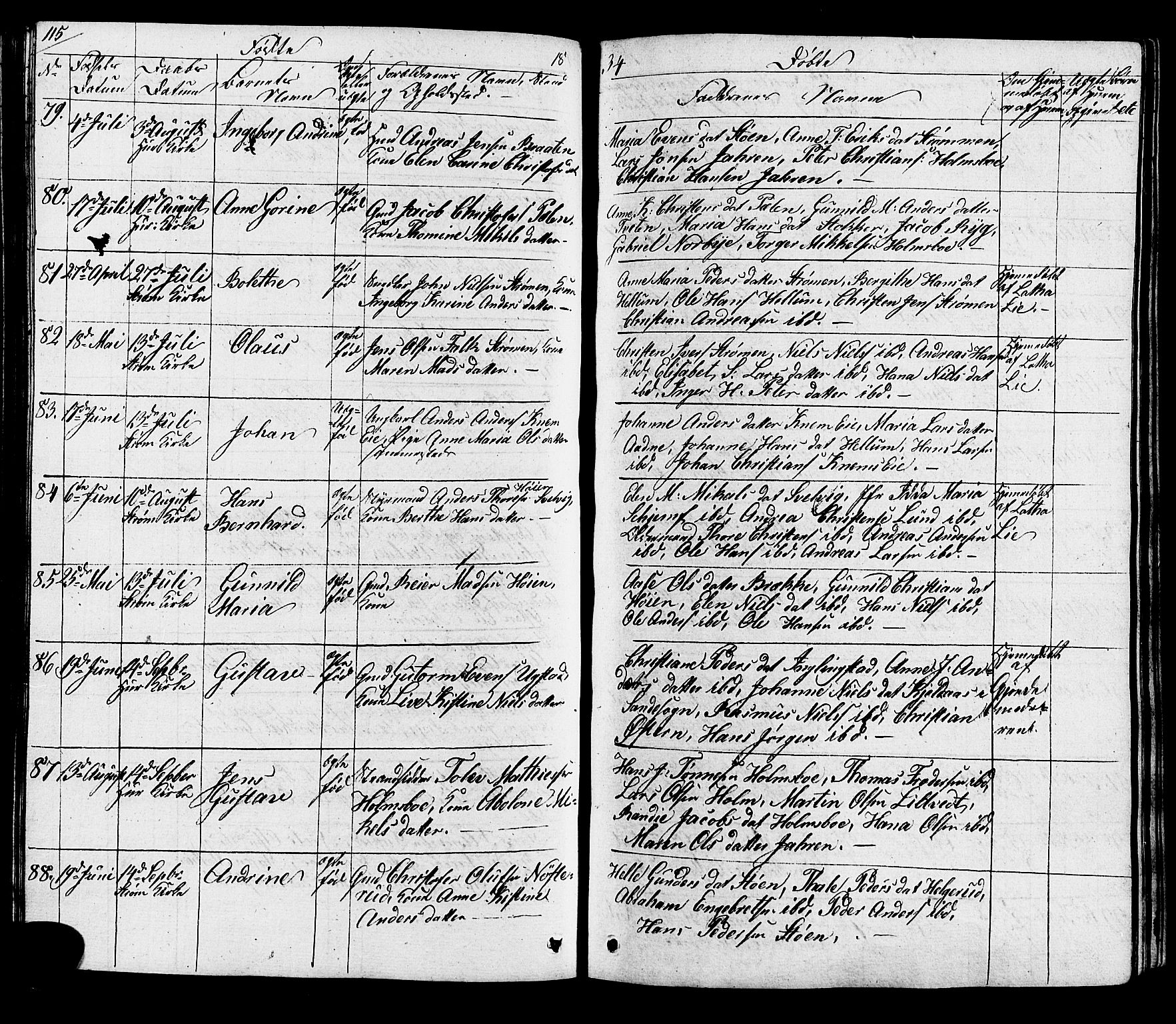 Hurum kirkebøker, SAKO/A-229/G/Ga/L0002: Parish register (copy) no. I 2, 1827-1857, p. 115
