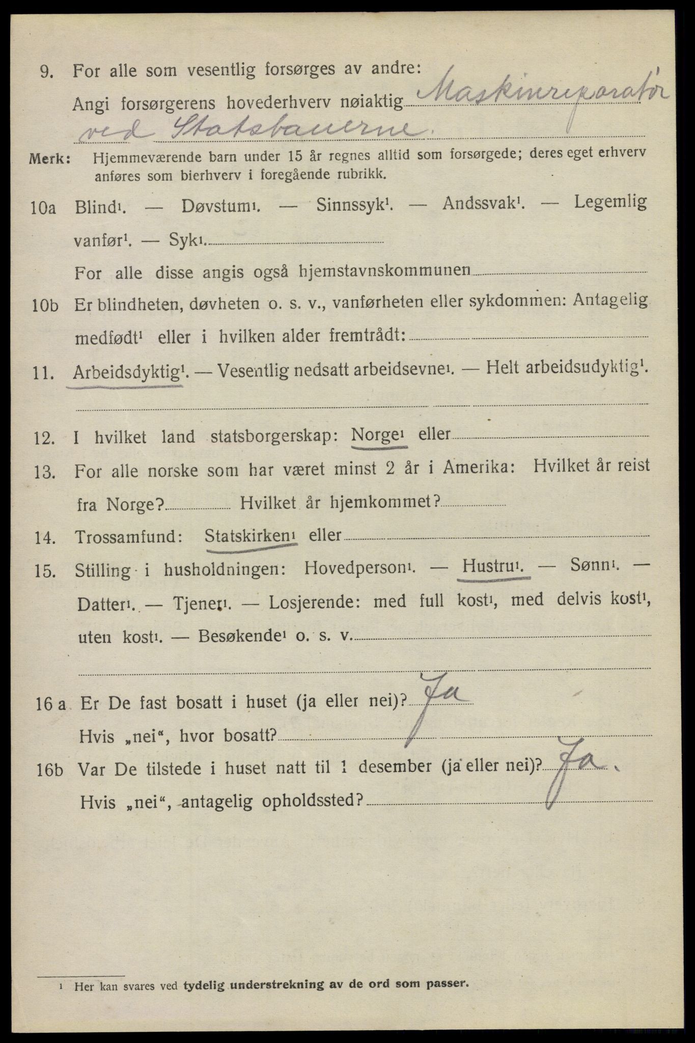 SAO, 1920 census for Lillestrøm, 1920, p. 1455