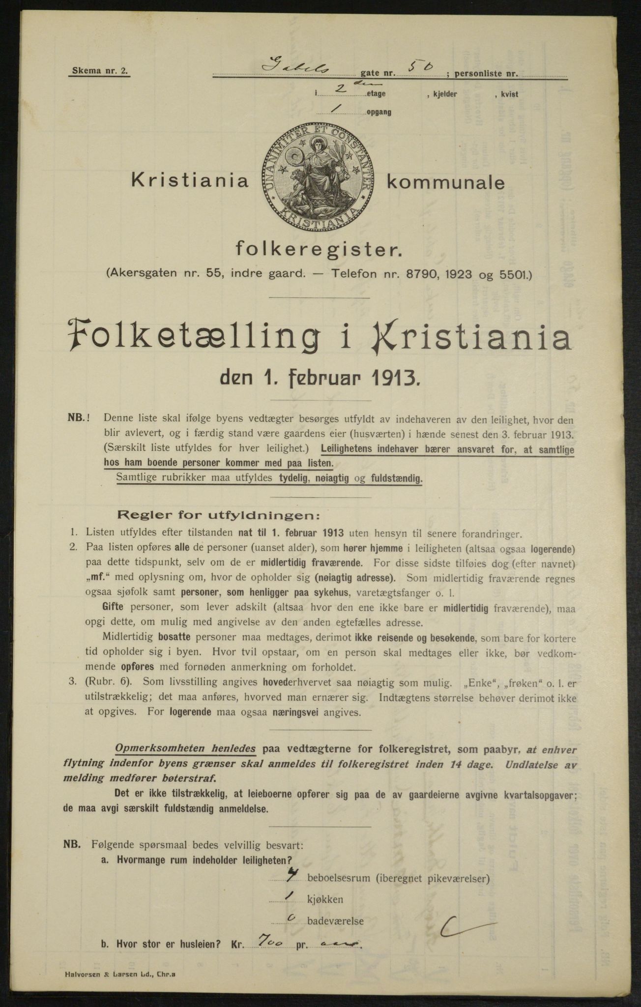 OBA, Municipal Census 1913 for Kristiania, 1913, p. 28846