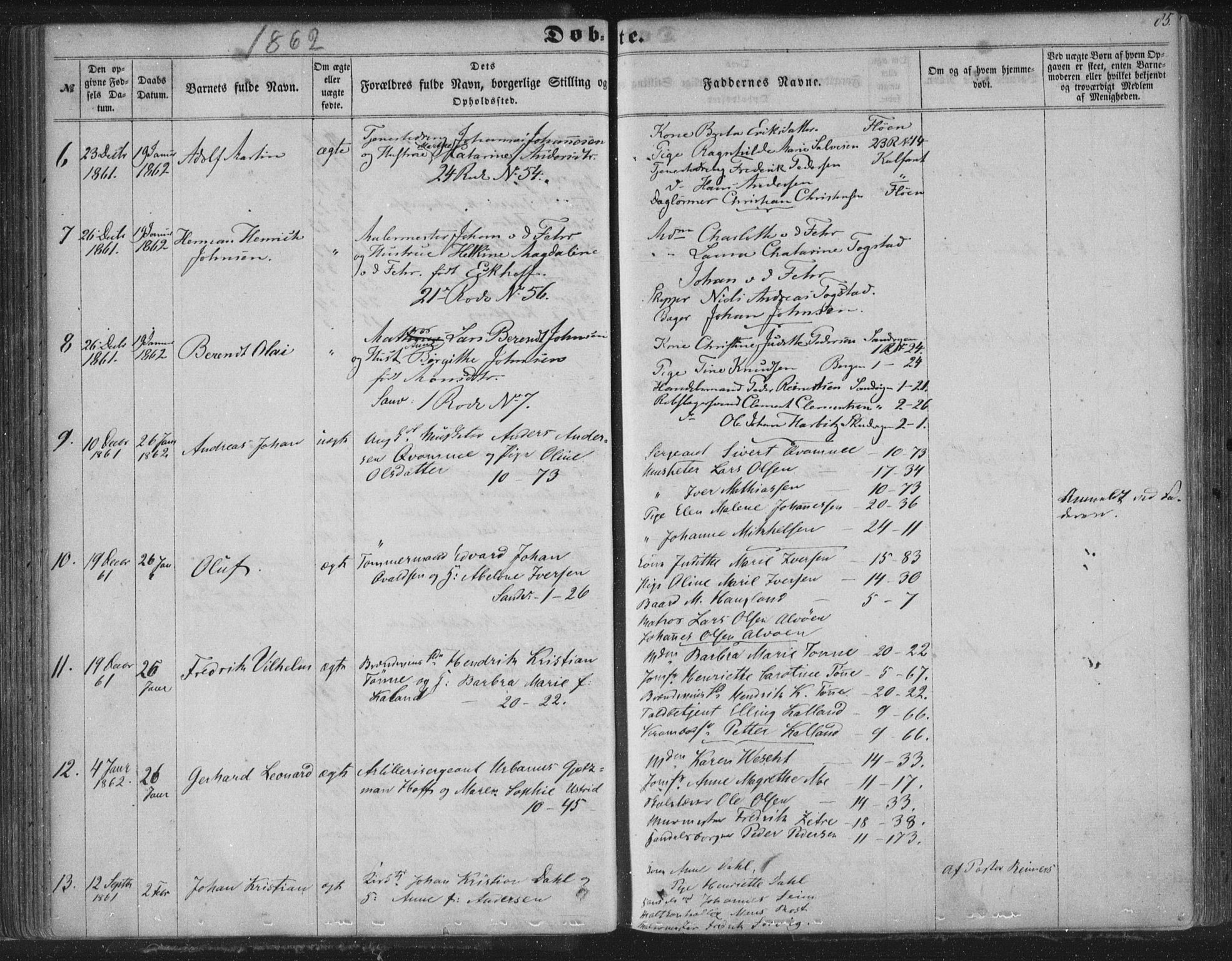 Korskirken sokneprestembete, SAB/A-76101/H/Haa/L0018: Parish register (official) no. B 4, 1857-1866, p. 85