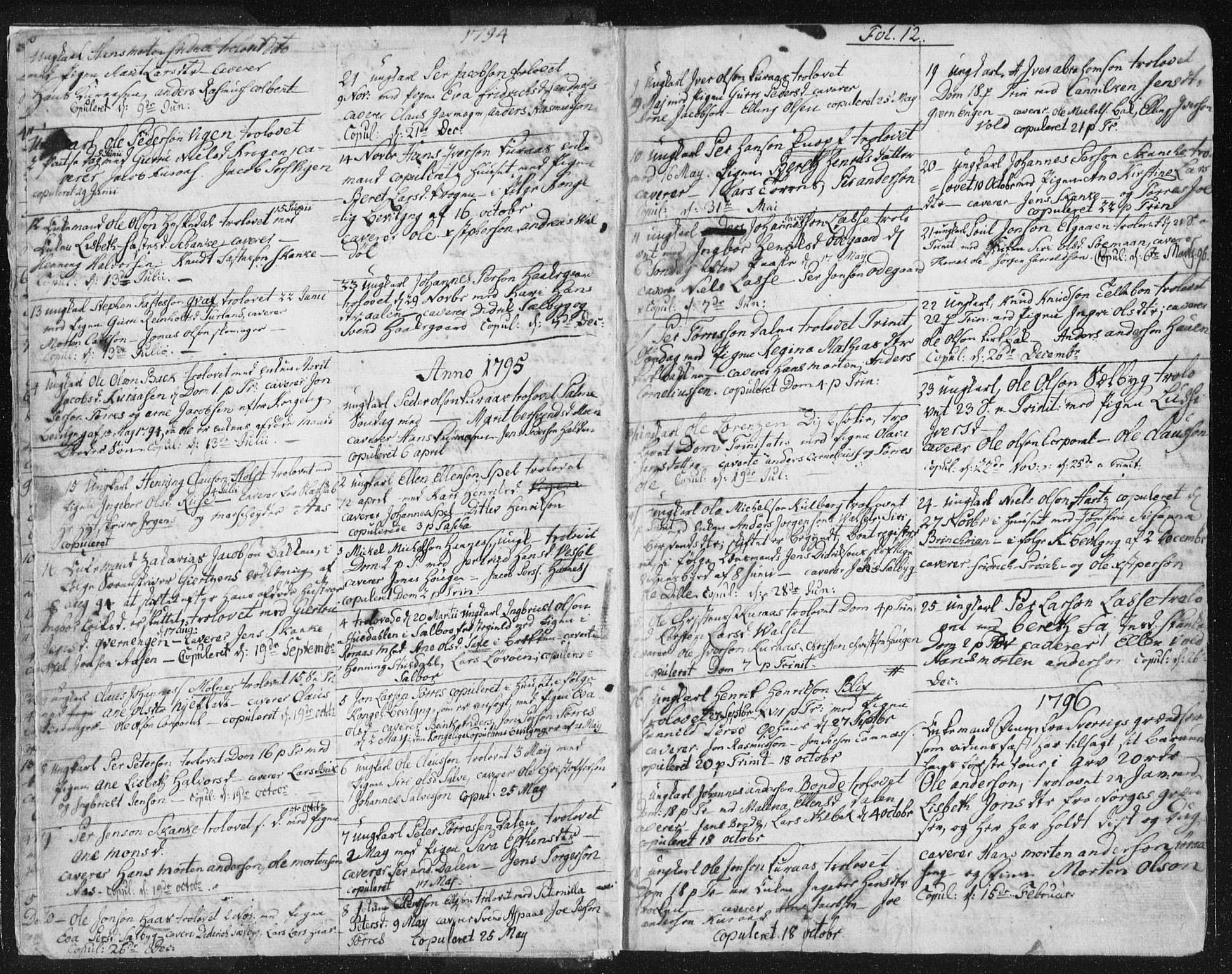 Ministerialprotokoller, klokkerbøker og fødselsregistre - Sør-Trøndelag, SAT/A-1456/681/L0926: Parish register (official) no. 681A04, 1767-1797, p. 12
