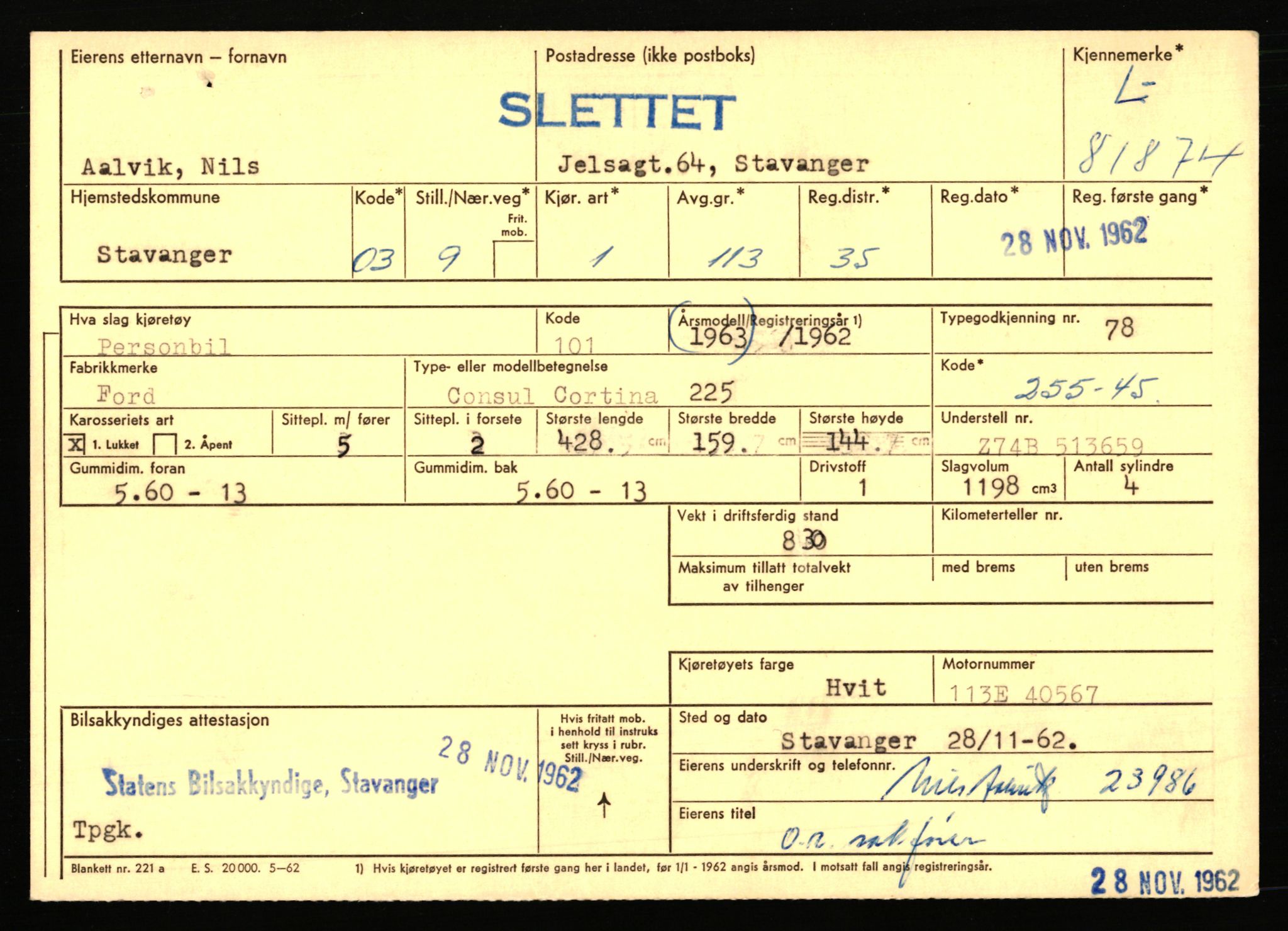 Stavanger trafikkstasjon, AV/SAST-A-101942/0/F/L0071: L-80500 - L-82199, 1930-1971, p. 2273