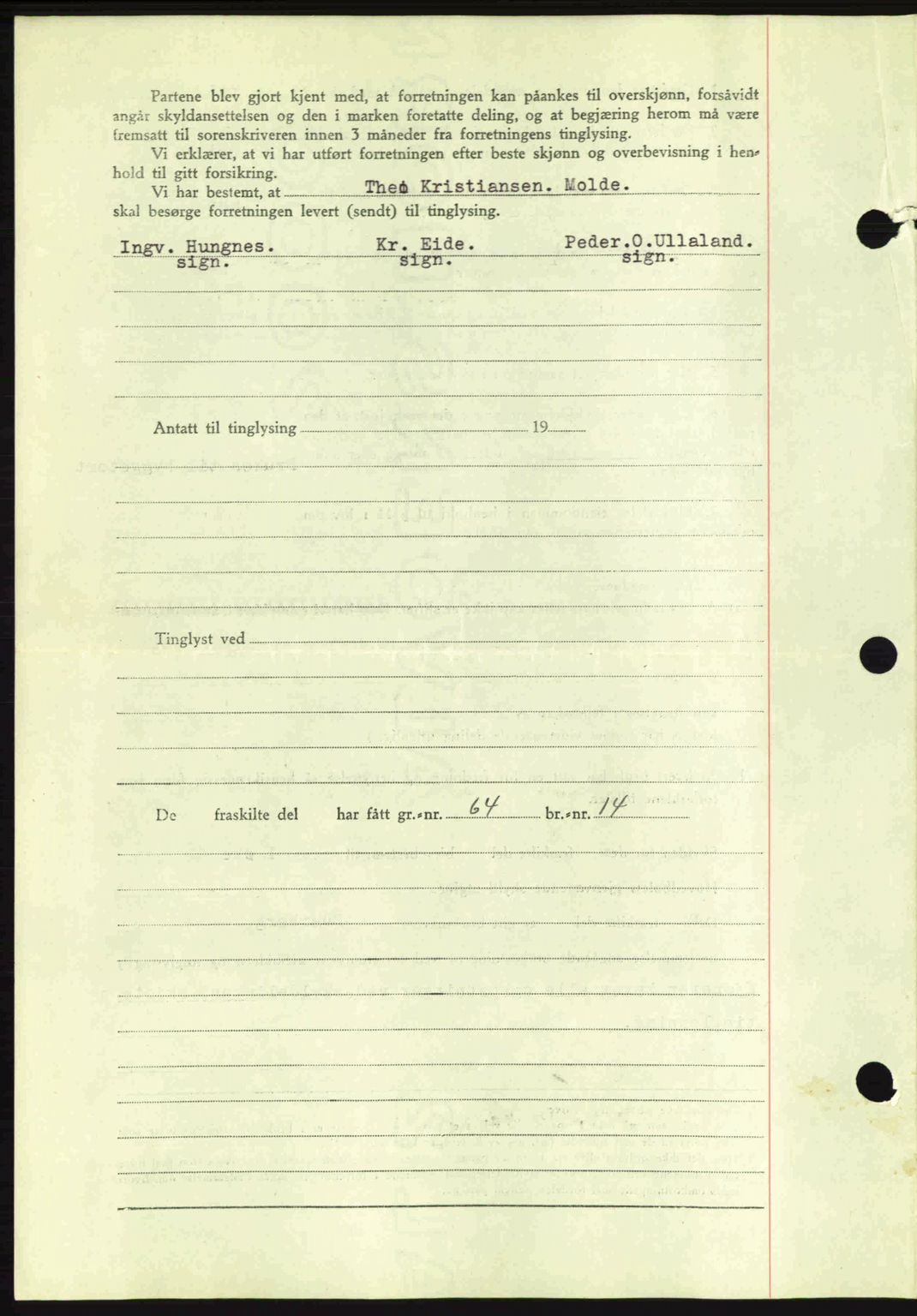 Romsdal sorenskriveri, AV/SAT-A-4149/1/2/2C: Mortgage book no. A7, 1939-1939, Diary no: : 2368/1939