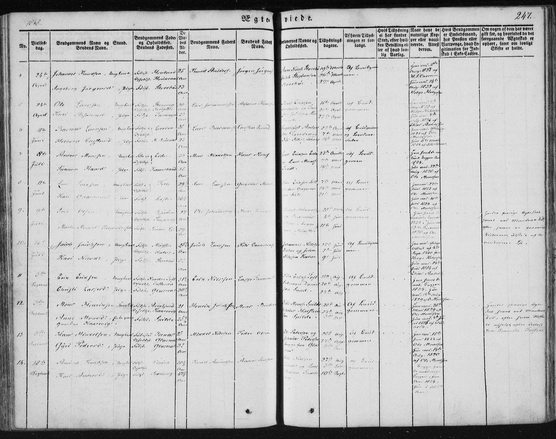 Sund sokneprestembete, AV/SAB-A-99930: Parish register (official) no. A 13, 1835-1849, p. 247