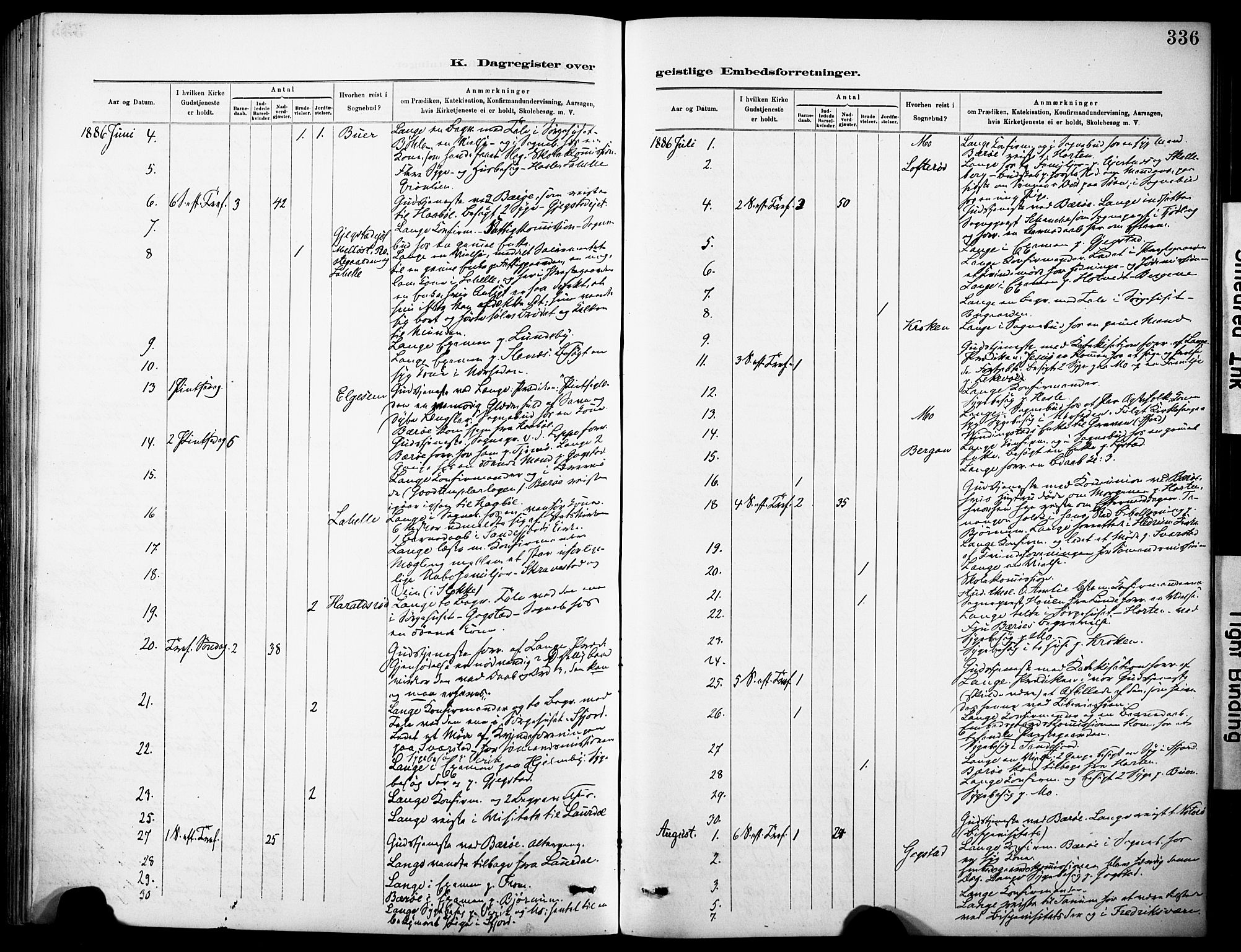 Sandar kirkebøker, AV/SAKO-A-243/F/Fa/L0013: Parish register (official) no. 13, 1883-1895, p. 336