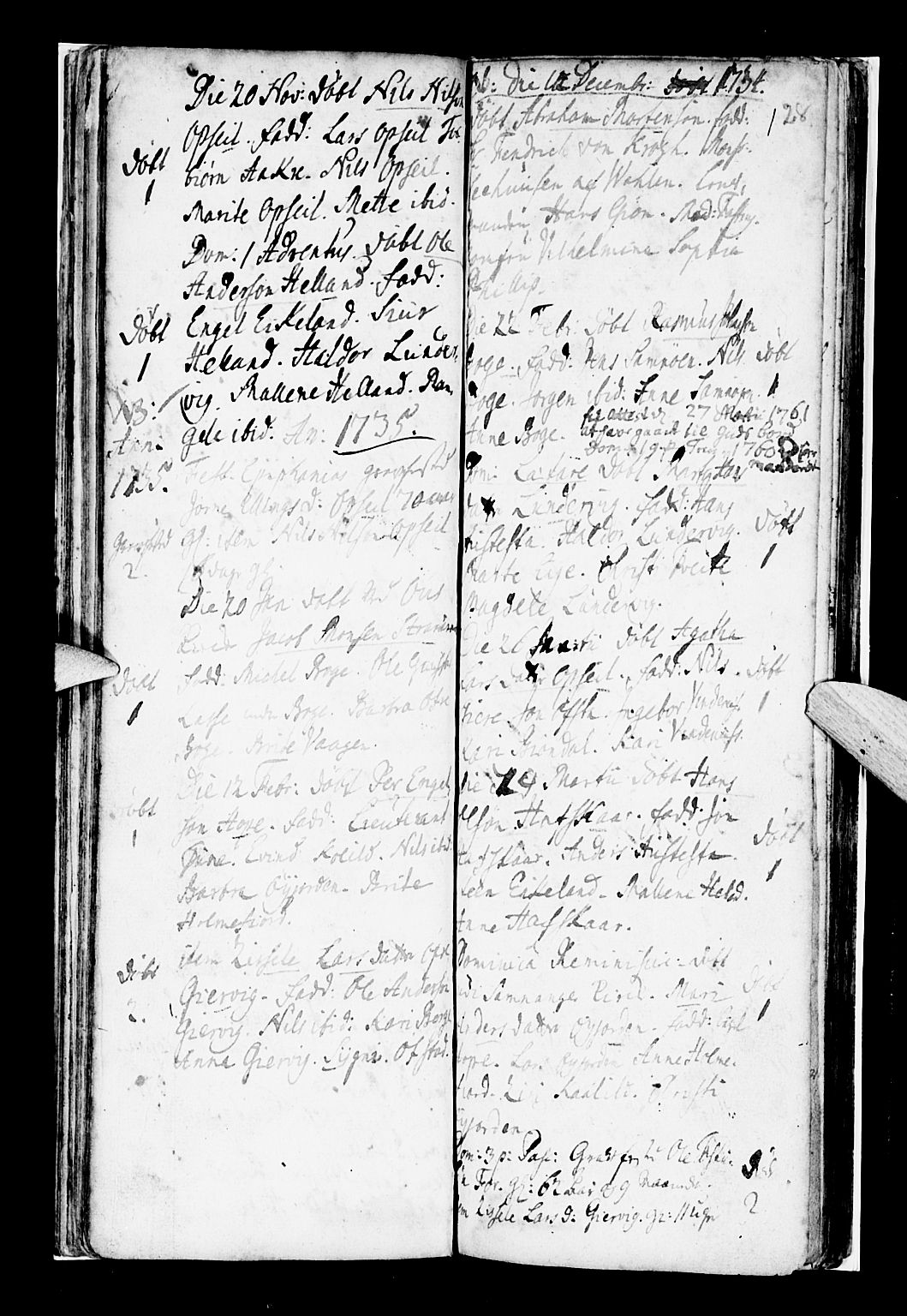 Os sokneprestembete, SAB/A-99929: Parish register (official) no. A 7, 1723-1760, p. 28