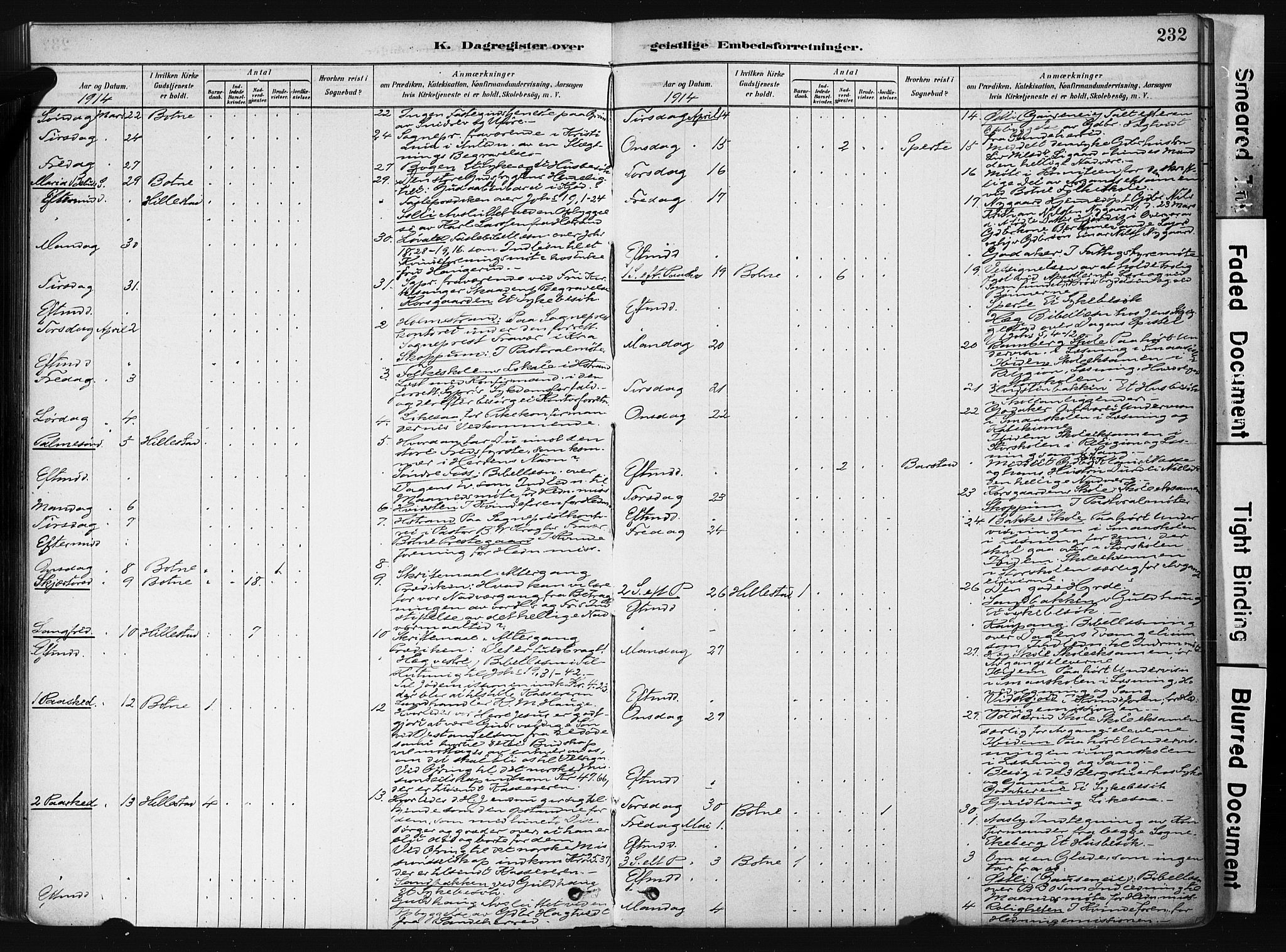 Botne kirkebøker, AV/SAKO-A-340/F/Fb/L0001: Parish register (official) no. II 1, 1878-1902, p. 232