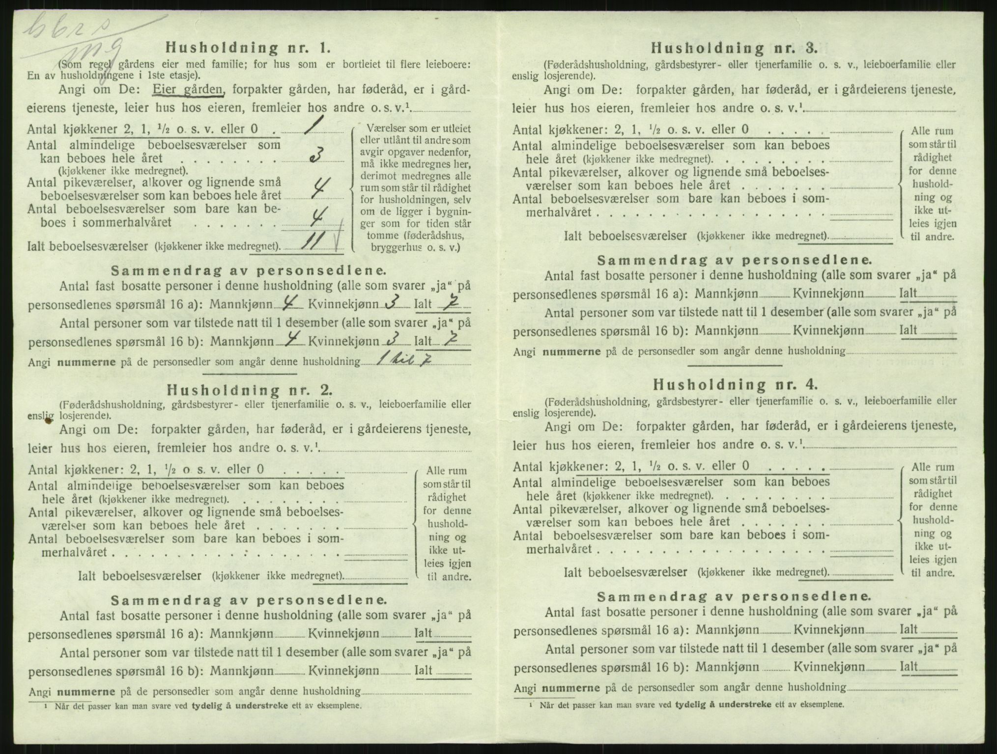 SAT, 1920 census for Stemshaug, 1920, p. 133