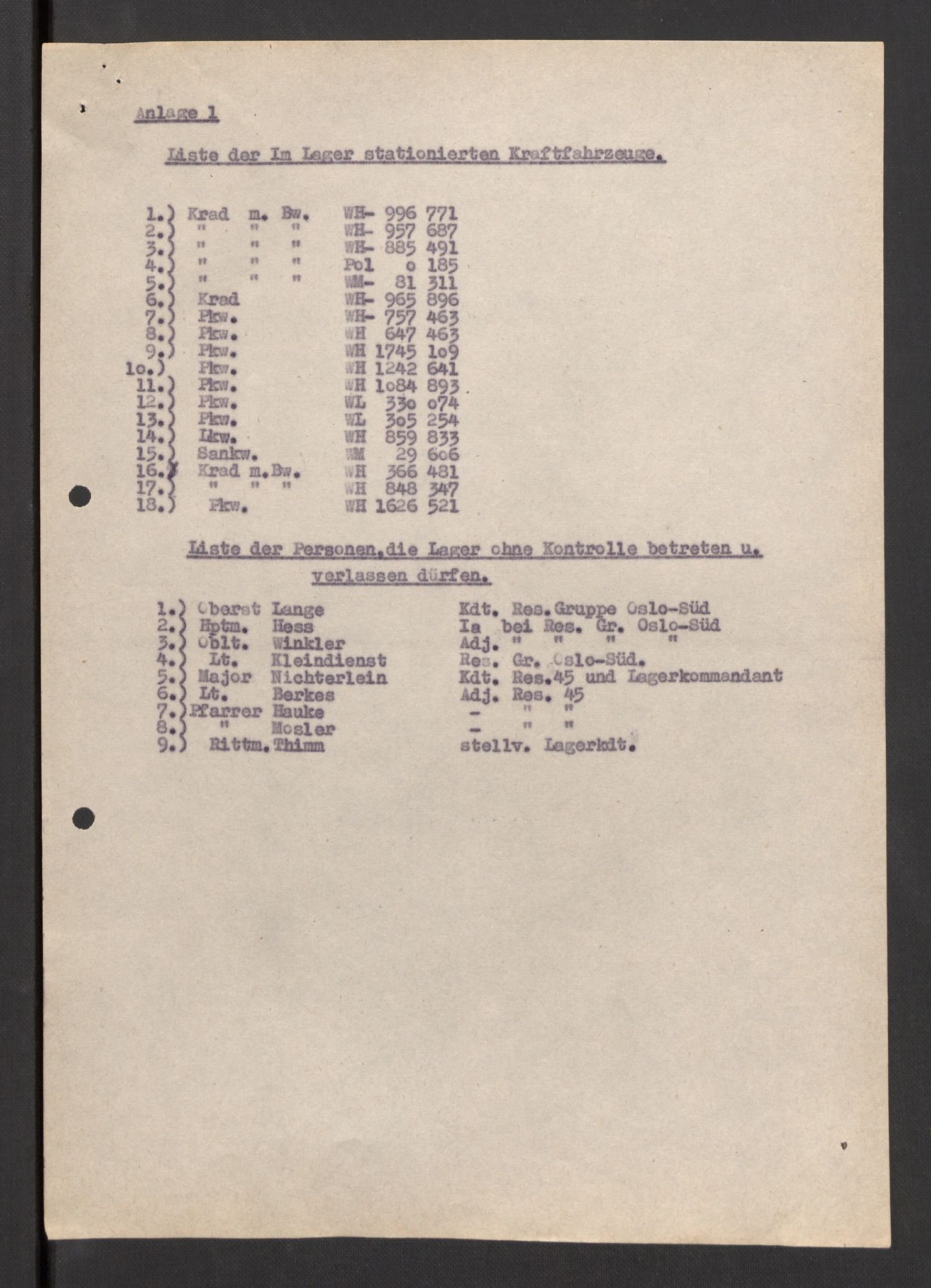 Deutscher Oberbefehlshaber Norwegen (DOBN), AV/RA-RAFA-2197/D/Dja/L0070/0001: DBO Abt. 1a / Lagerordnungen, 1946