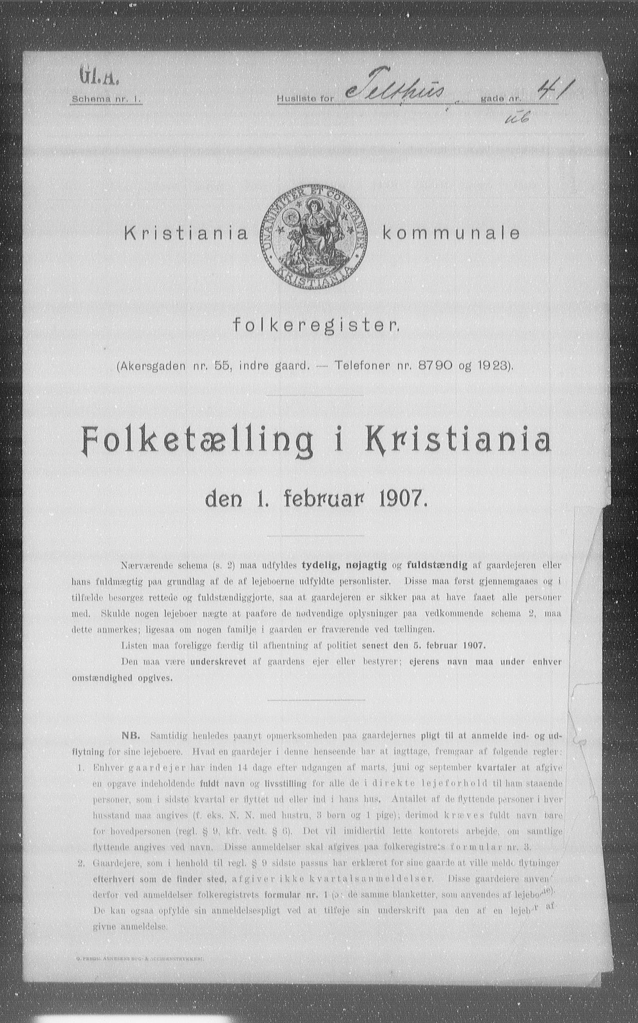 OBA, Municipal Census 1907 for Kristiania, 1907, p. 54803