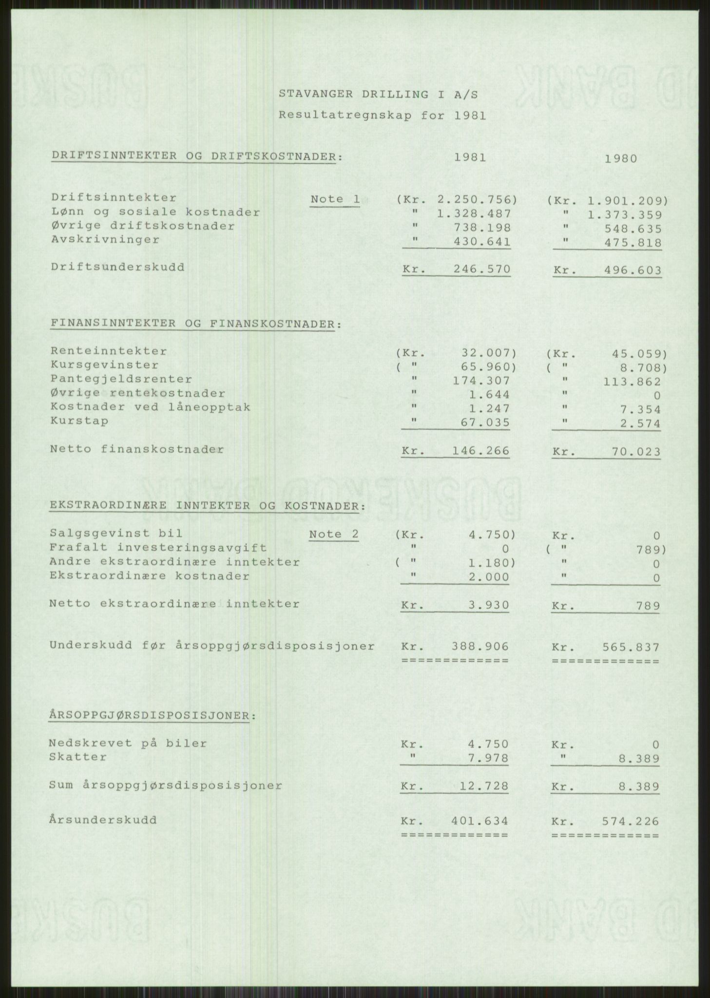 Pa 1503 - Stavanger Drilling AS, AV/SAST-A-101906/A/Ac/L0002: Årsberetninger, 1979-1982, p. 409