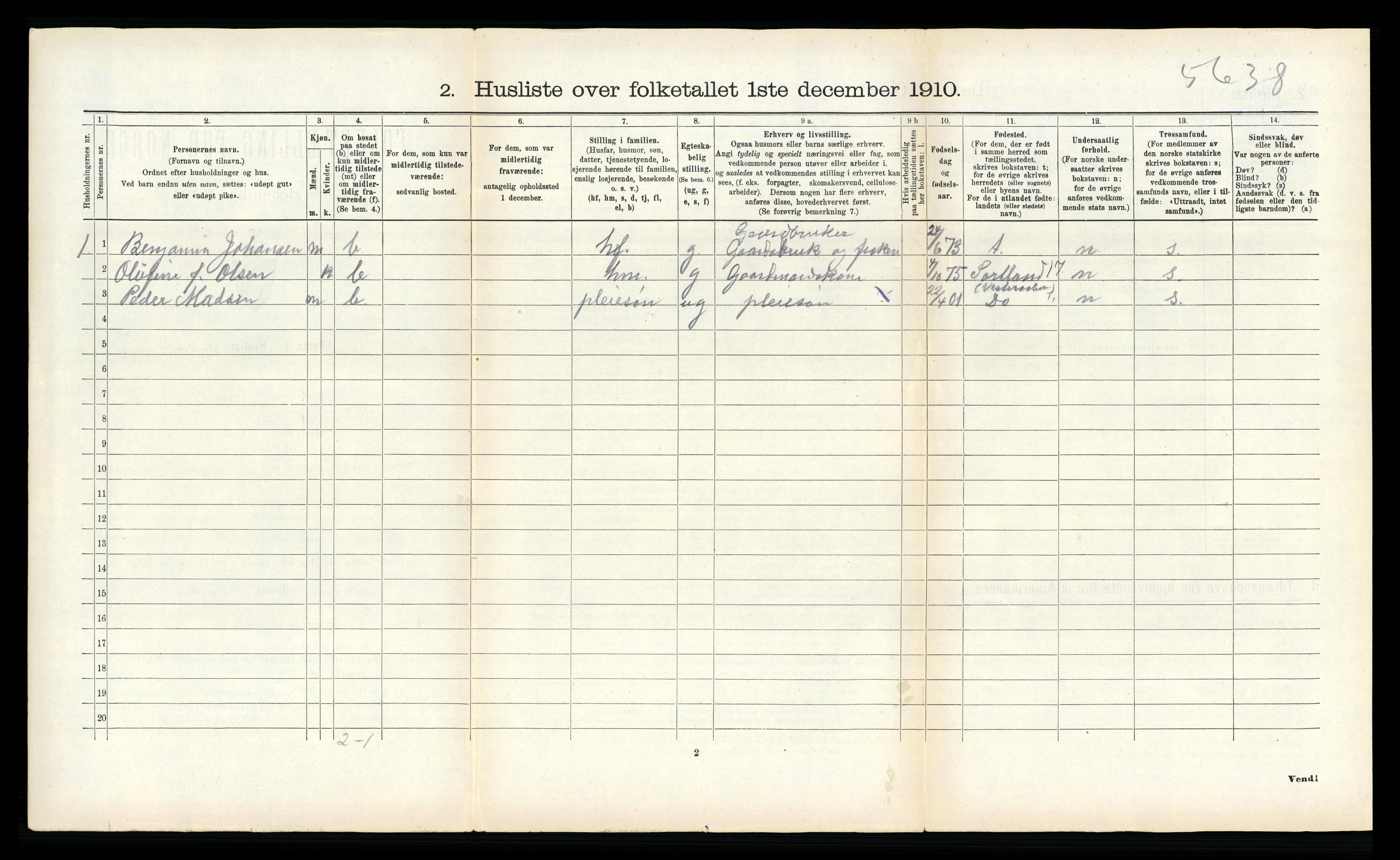 RA, 1910 census for Borge, 1910, p. 650