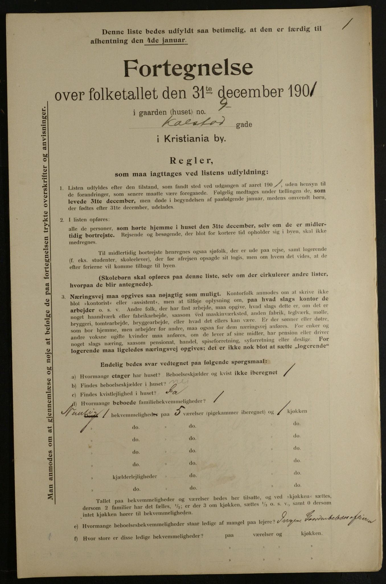 OBA, Municipal Census 1901 for Kristiania, 1901, p. 8101