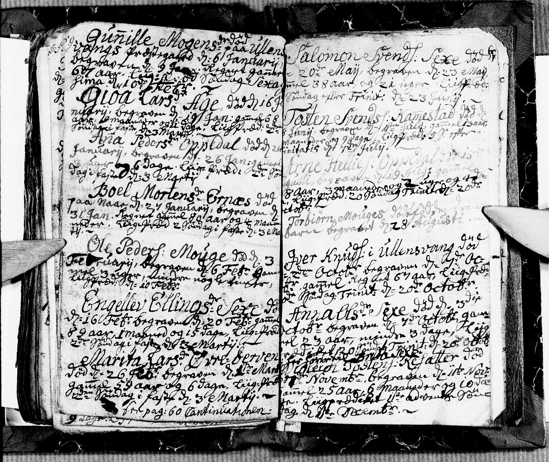 Ullensvang sokneprestembete, AV/SAB-A-78701/H/Hab: Parish register (copy) no. B 1, 1764-1766, p. 59-60