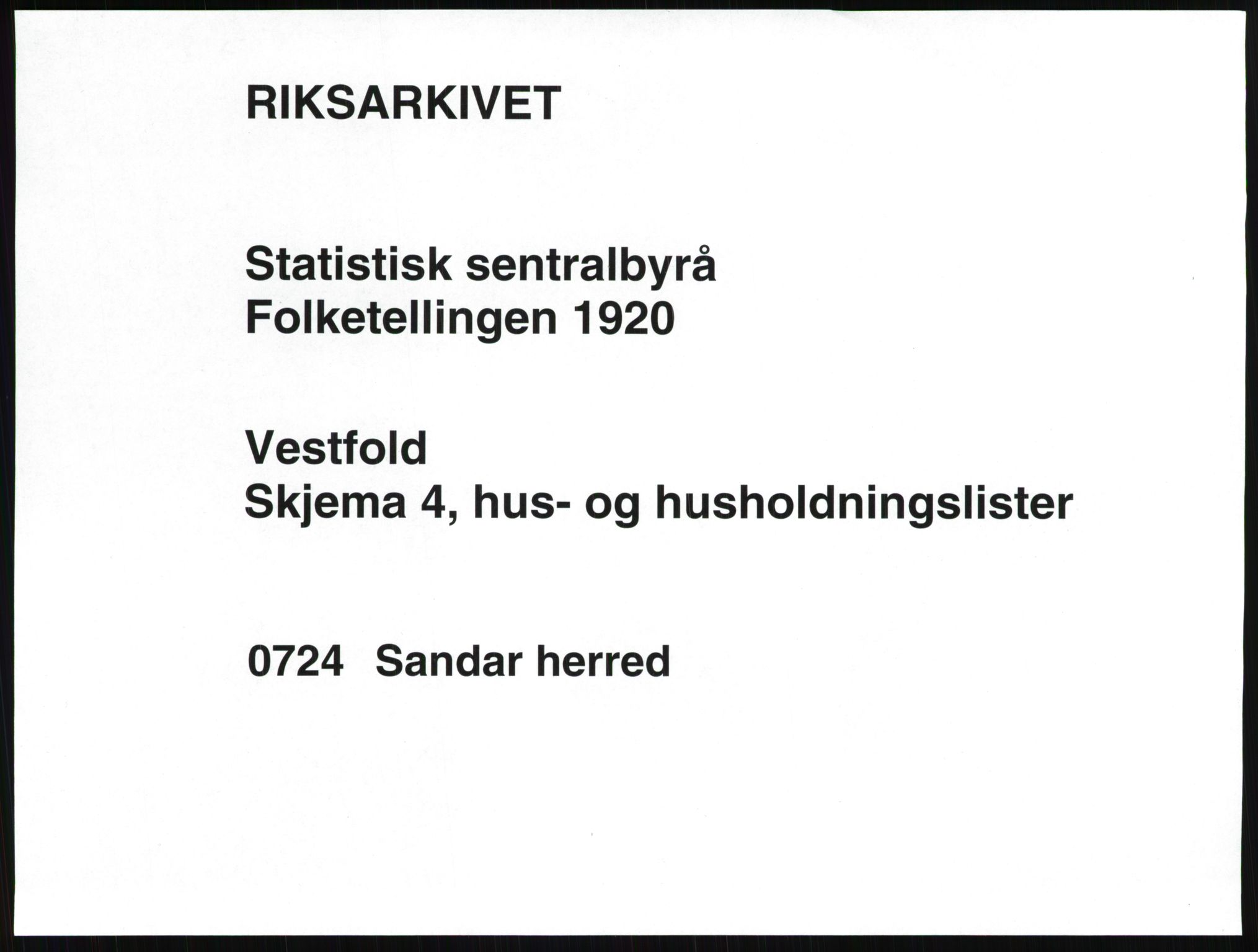 SAKO, 1920 census for Sandeherred, 1920, p. 77