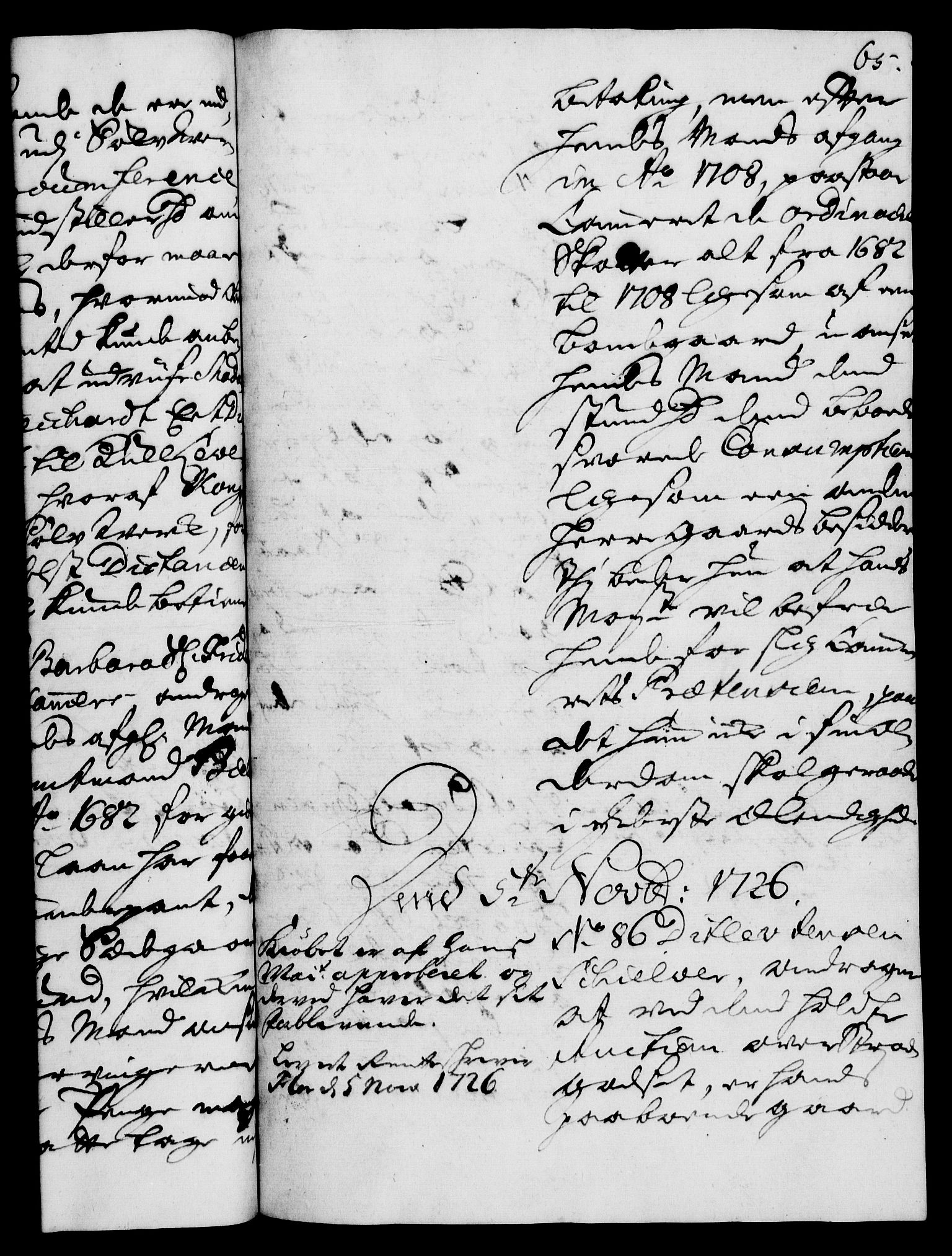 Rentekammeret, Kammerkanselliet, RA/EA-3111/G/Gh/Gha/L0009: Norsk ekstraktmemorialprotokoll (merket RK 53.54), 1726-1728, p. 65