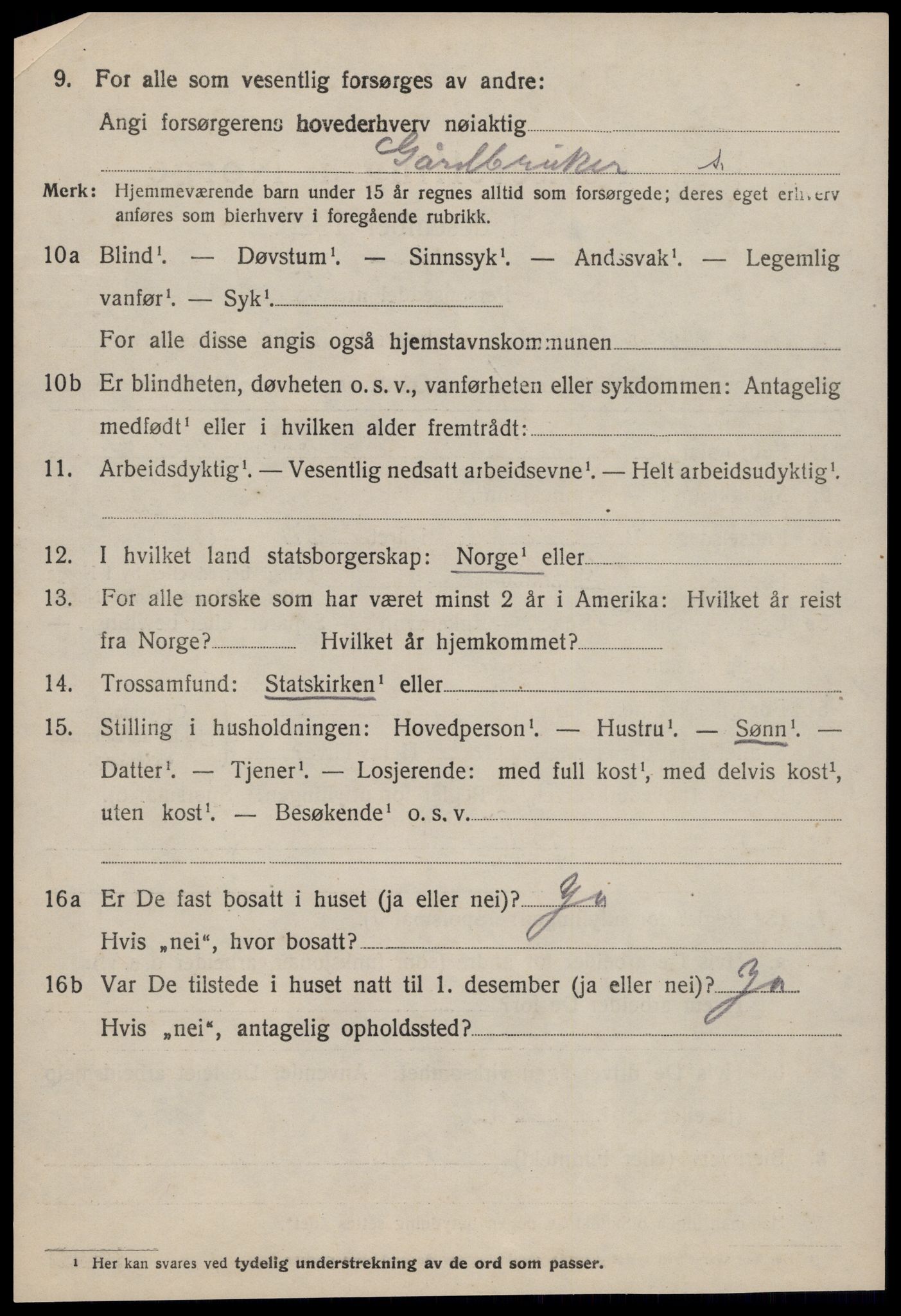 SAT, 1920 census for Hustad, 1920, p. 1528