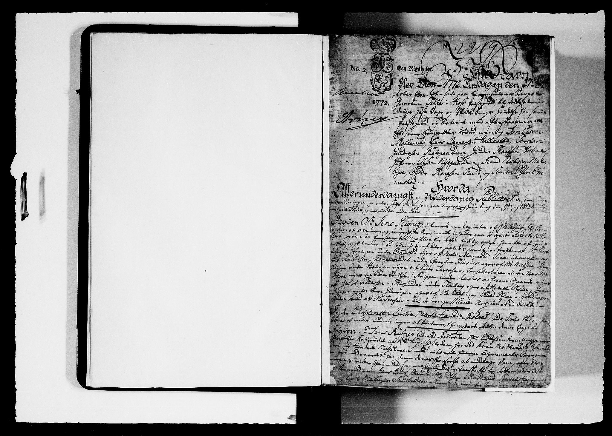 Solør og Odalen sorenskriveri, SAH/TING-026/G/Gb/L0002: Tingbok, 1772-1776, p. 0b-1a