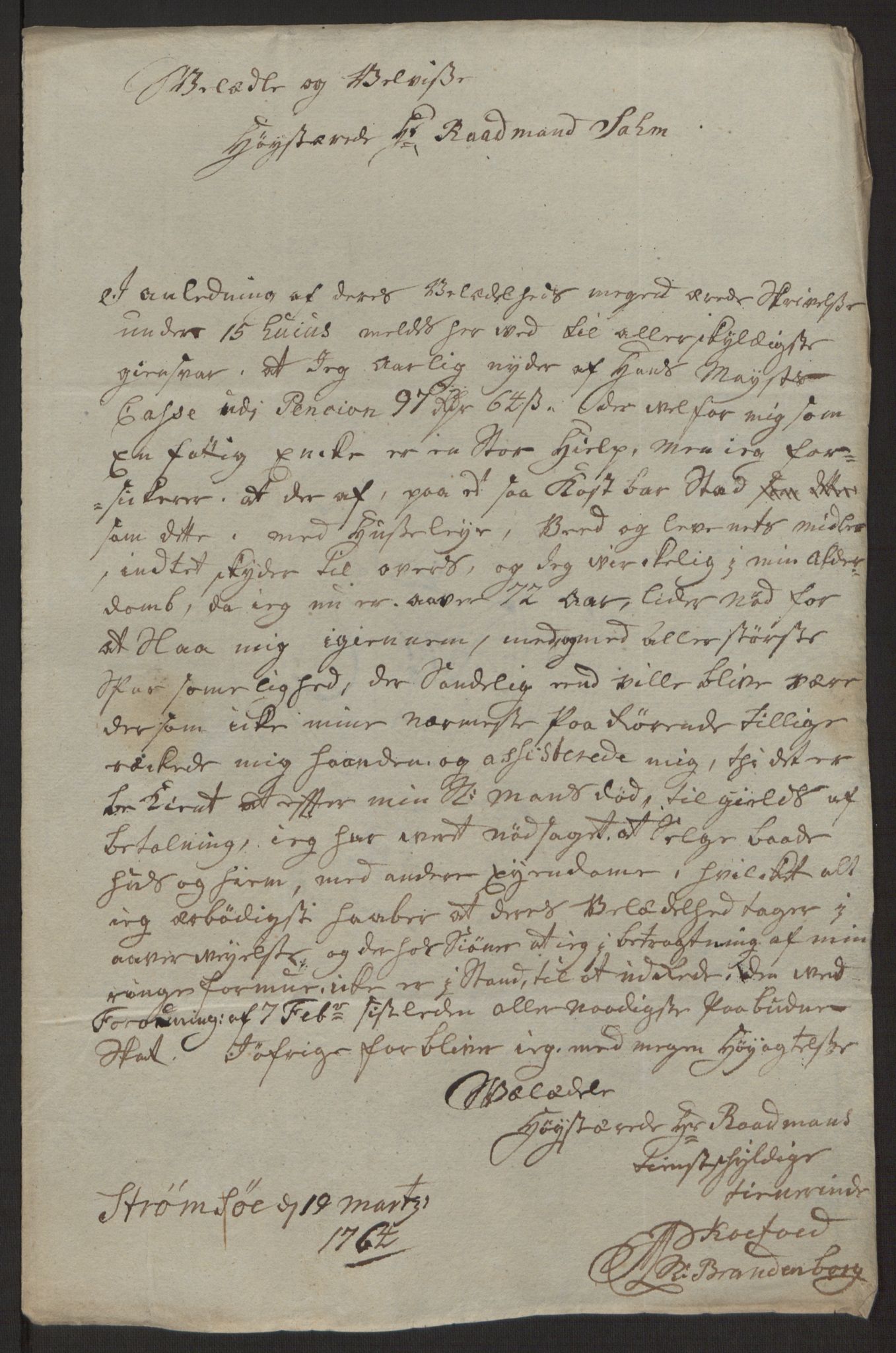 Rentekammeret inntil 1814, Reviderte regnskaper, Byregnskaper, RA/EA-4066/R/Rg/L0144/0001: [G4] Kontribusjonsregnskap / Ekstraskatt, 1762-1767, p. 316