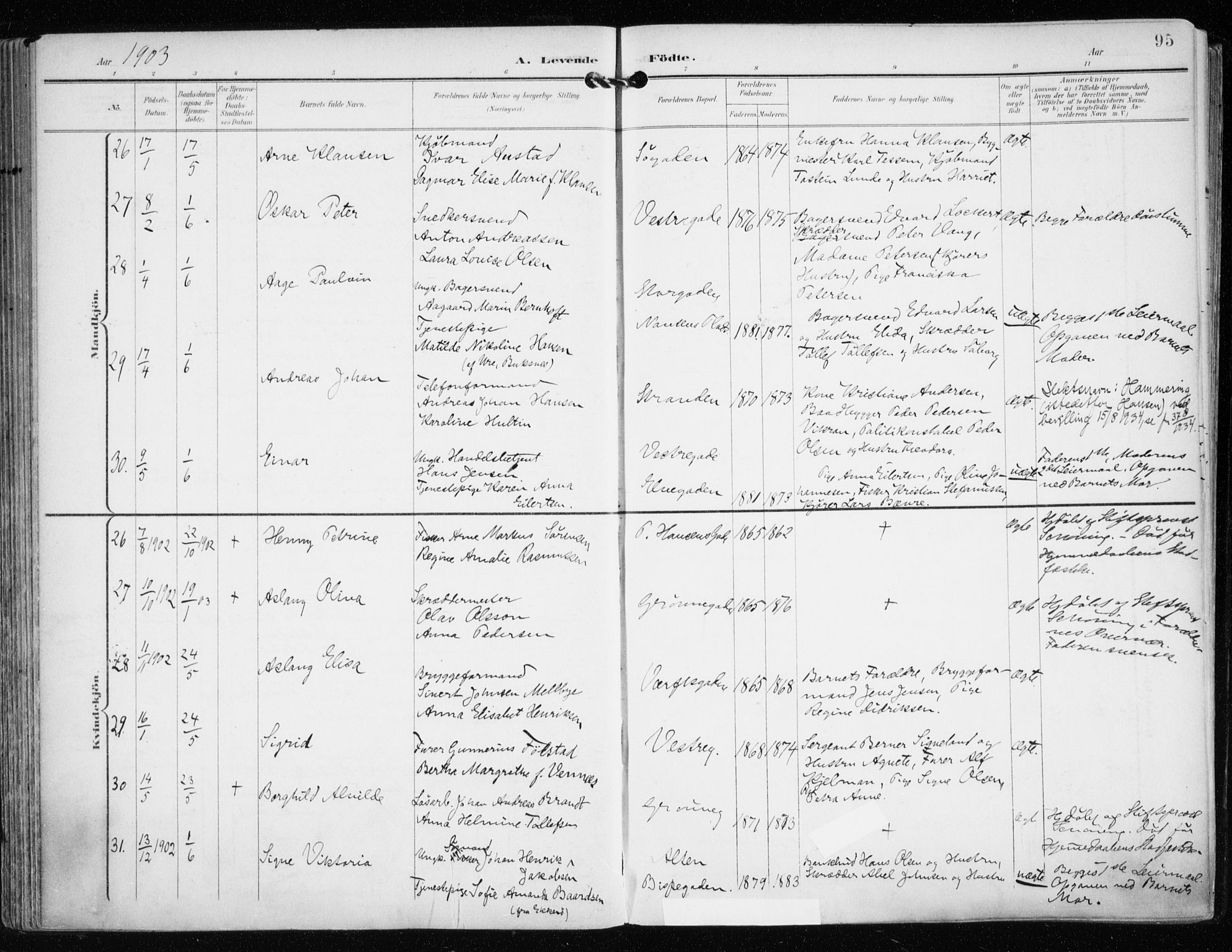 Tromsø sokneprestkontor/stiftsprosti/domprosti, SATØ/S-1343/G/Ga/L0016kirke: Parish register (official) no. 16, 1899-1906, p. 95