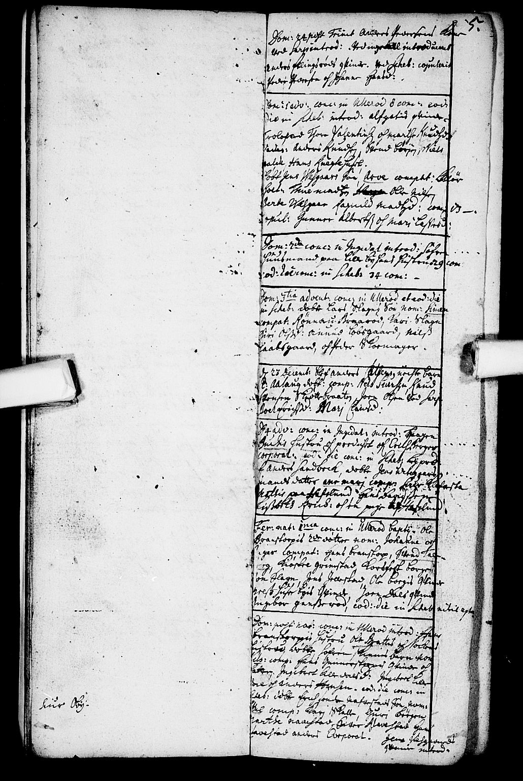 Skjeberg prestekontor Kirkebøker, AV/SAO-A-10923/F/Fa/L0001: Parish register (official) no. I 1, 1702-1725, p. 5