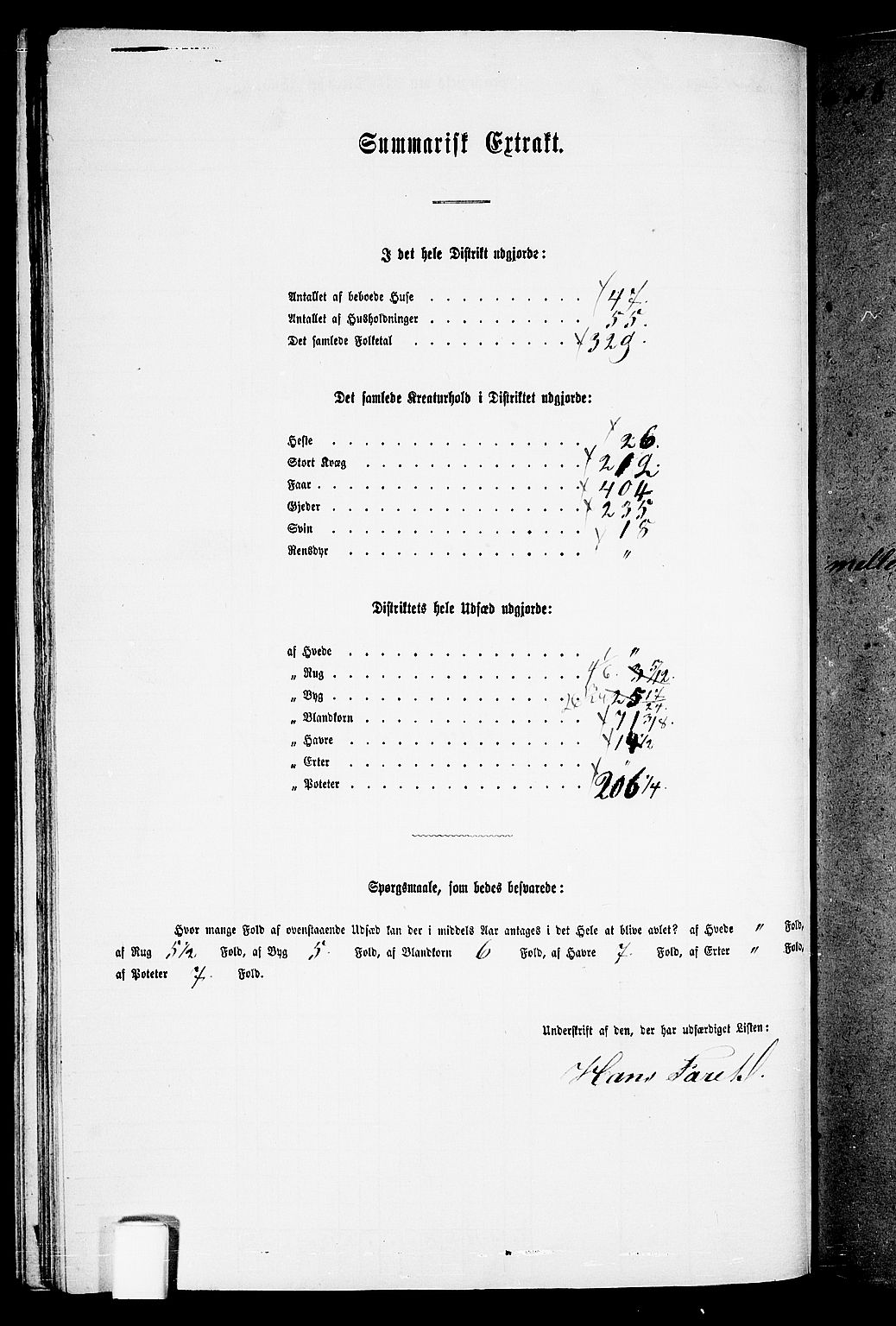 RA, 1865 census for Evje, 1865, p. 95