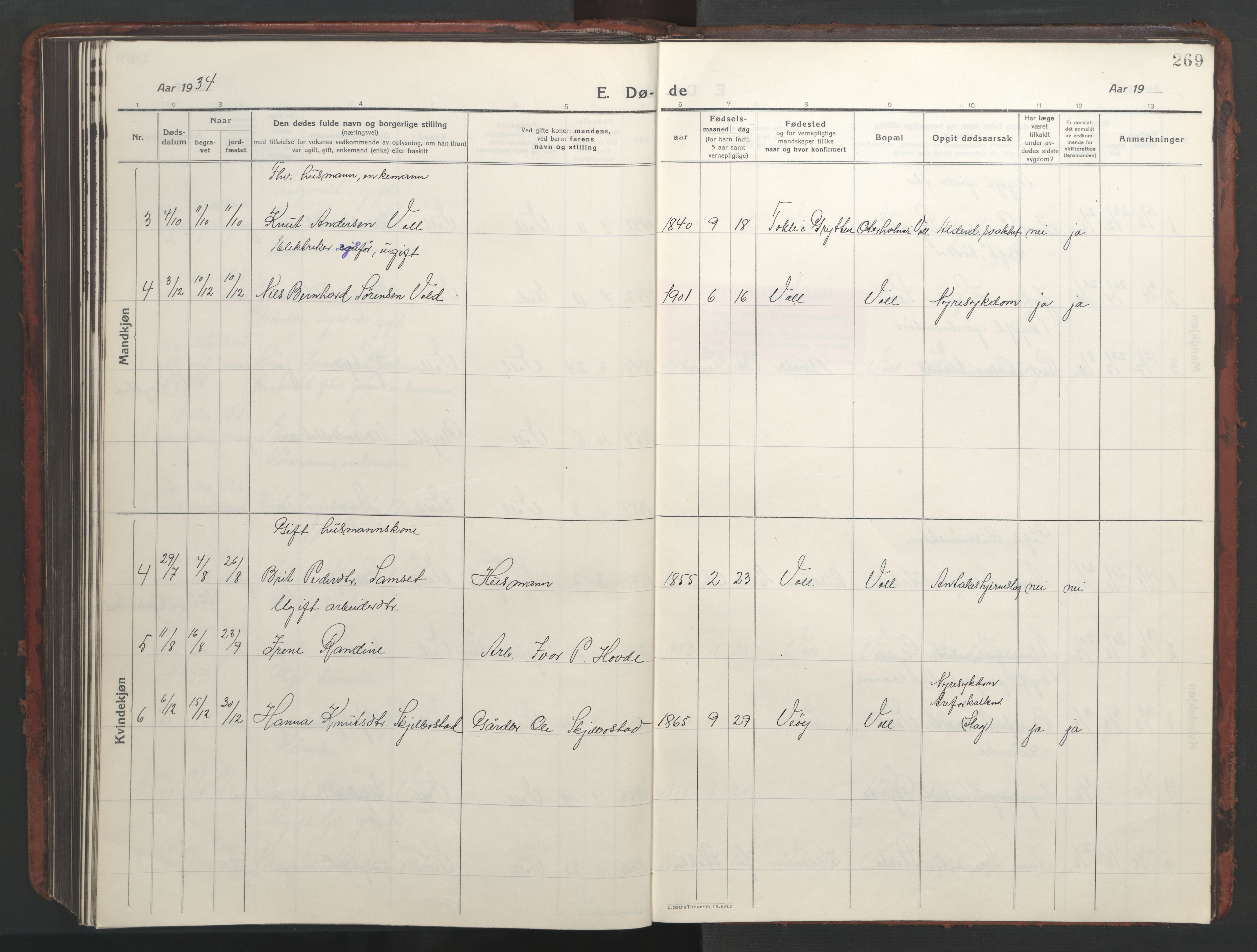 Ministerialprotokoller, klokkerbøker og fødselsregistre - Møre og Romsdal, AV/SAT-A-1454/543/L0565: Parish register (copy) no. 543C03, 1916-1955, p. 269