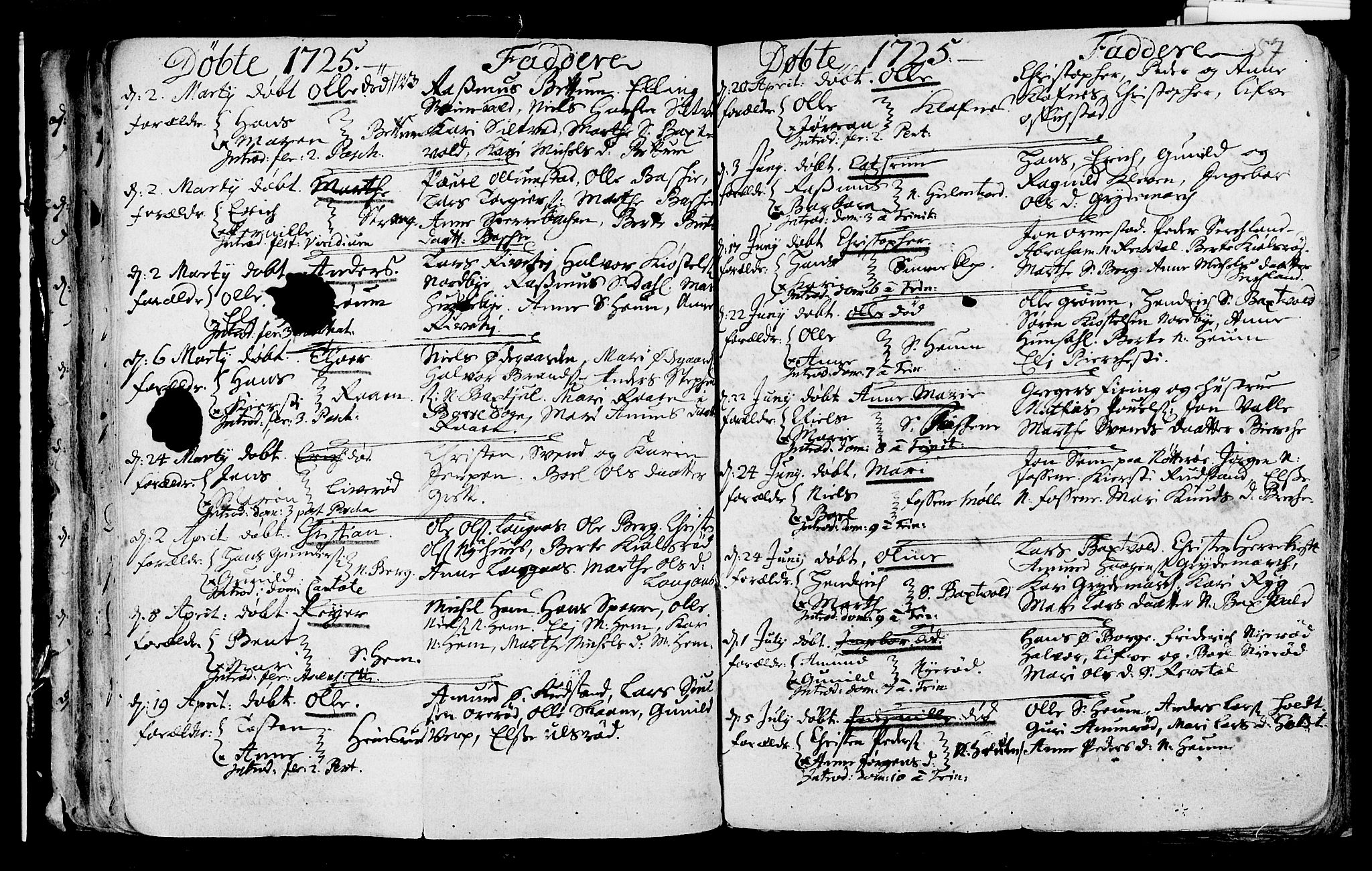 Våle kirkebøker, SAKO/A-334/F/Fa/L0002: Parish register (official) no. I 2, 1705-1732, p. 57